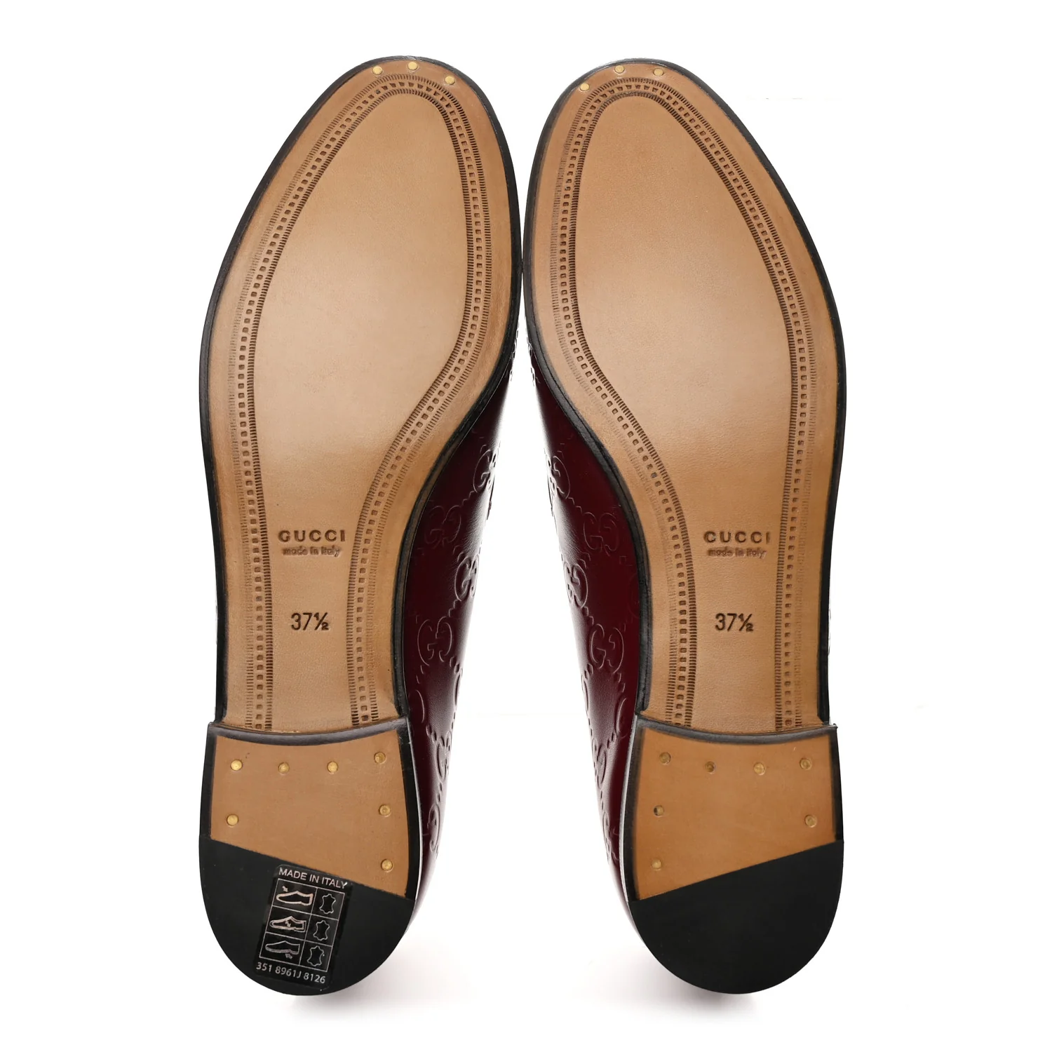Guccissima Womens Jordaan Loafers 37.5 Rosso Ancora - Image 6