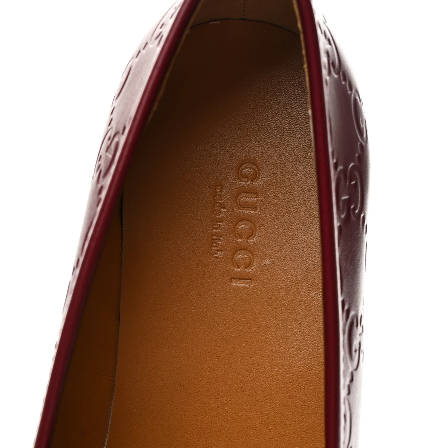 Guccissima Womens Jordaan Loafers 37.5 Rosso Ancora - Image 8
