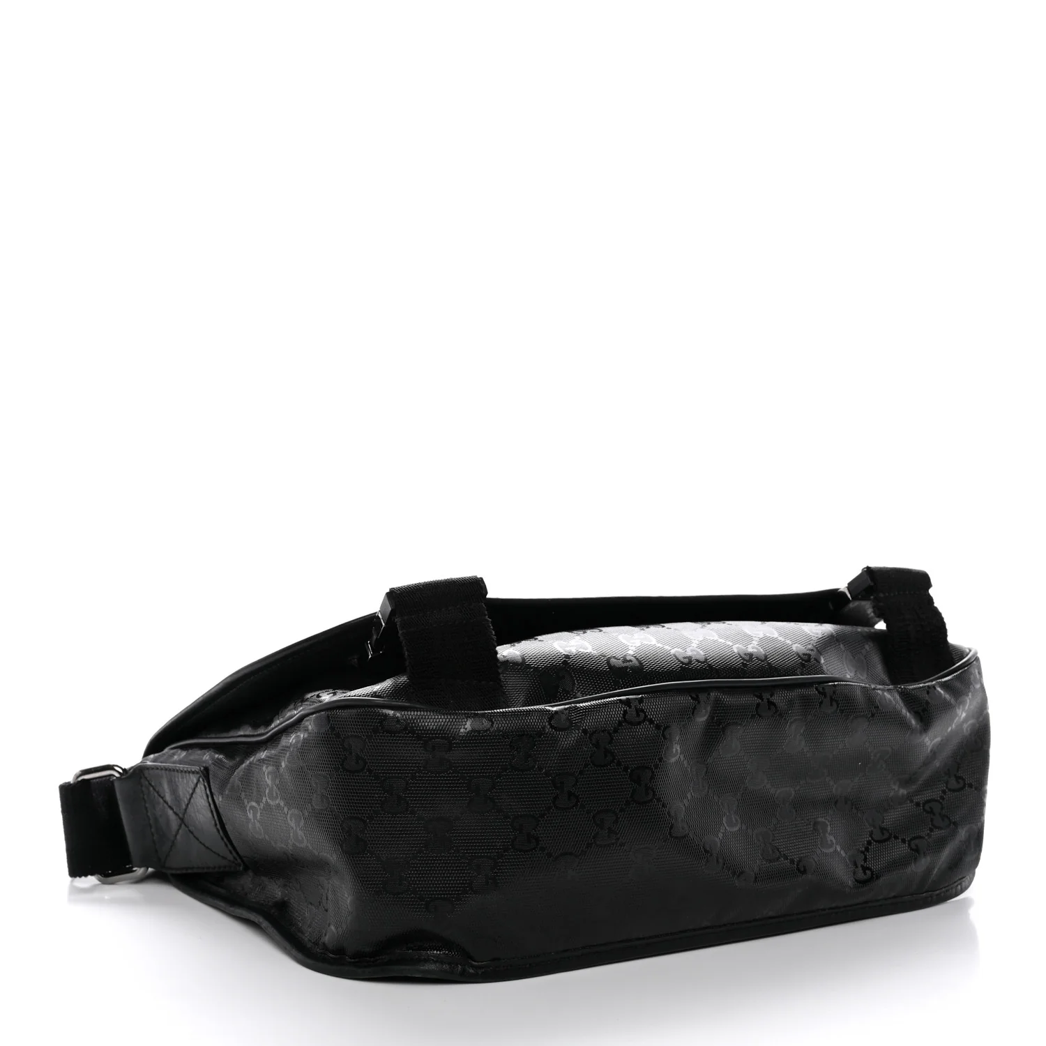 Imprime Monogram Medium Double Buckle Flap Messenger Bag Black - Image 4