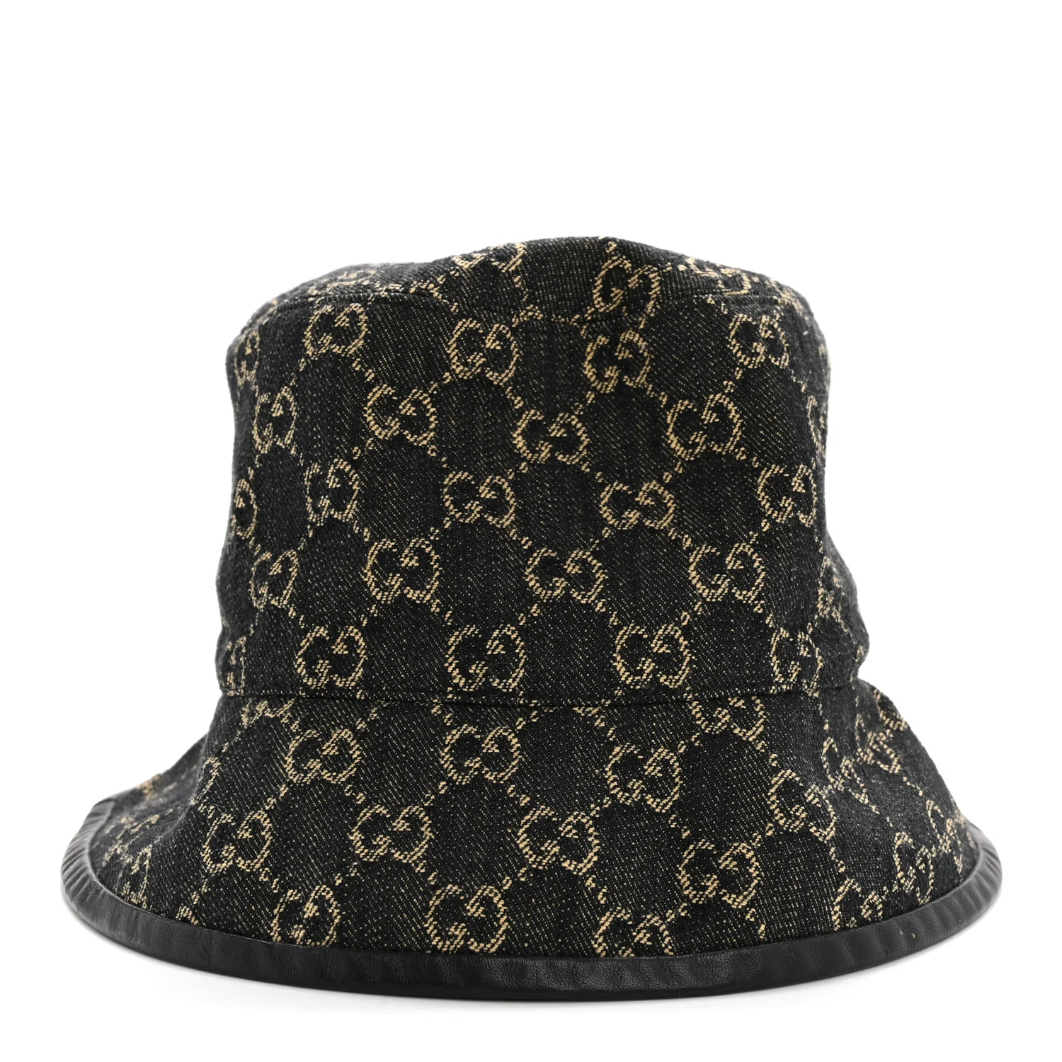 Jacquard Denim GG Monogram Oscar Bucket Hat L Black Ivory - Image 9