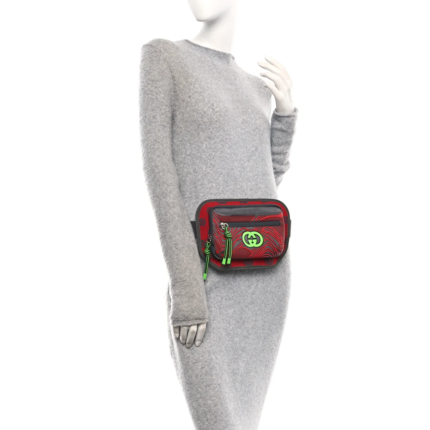 Jersey GG Monogram All Over Sporty Belt Bag Green Grey Multicolor - Image 2