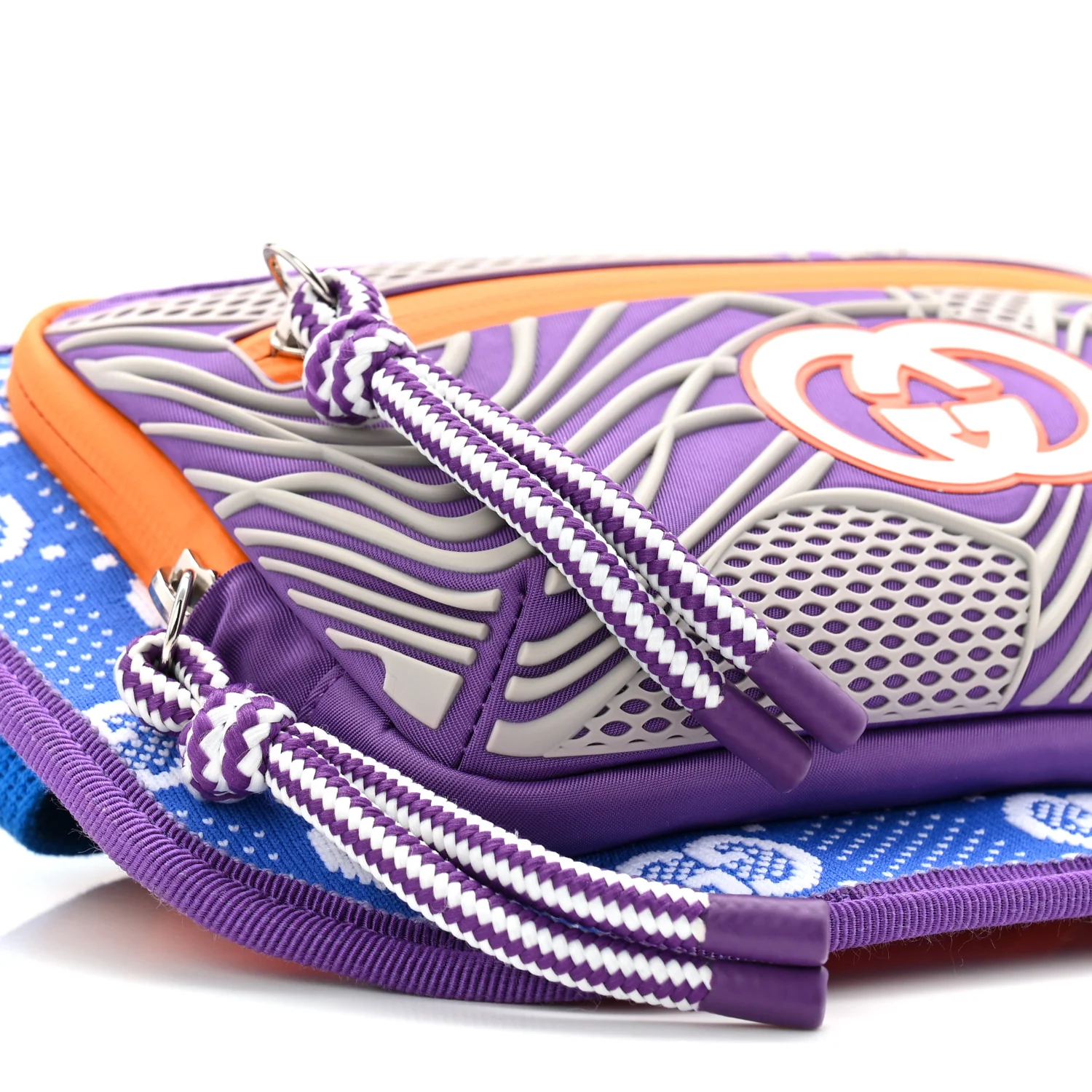 Jersey GG Monogram All Over Sporty Belt Bag Grey White Multicolor - Image 9