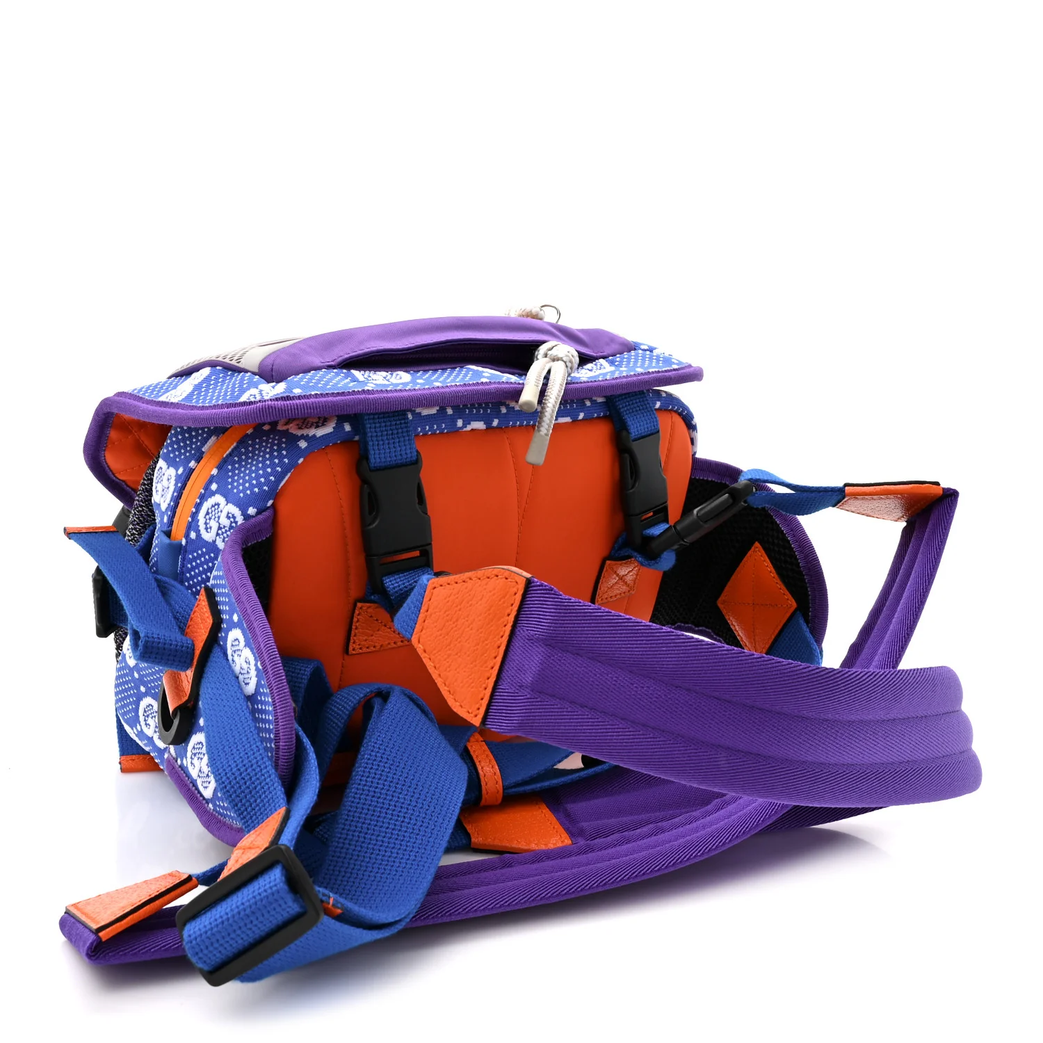 Jersey GG Monogram All Over Sporty Flap Backpack Blue Multicolor - Image 3