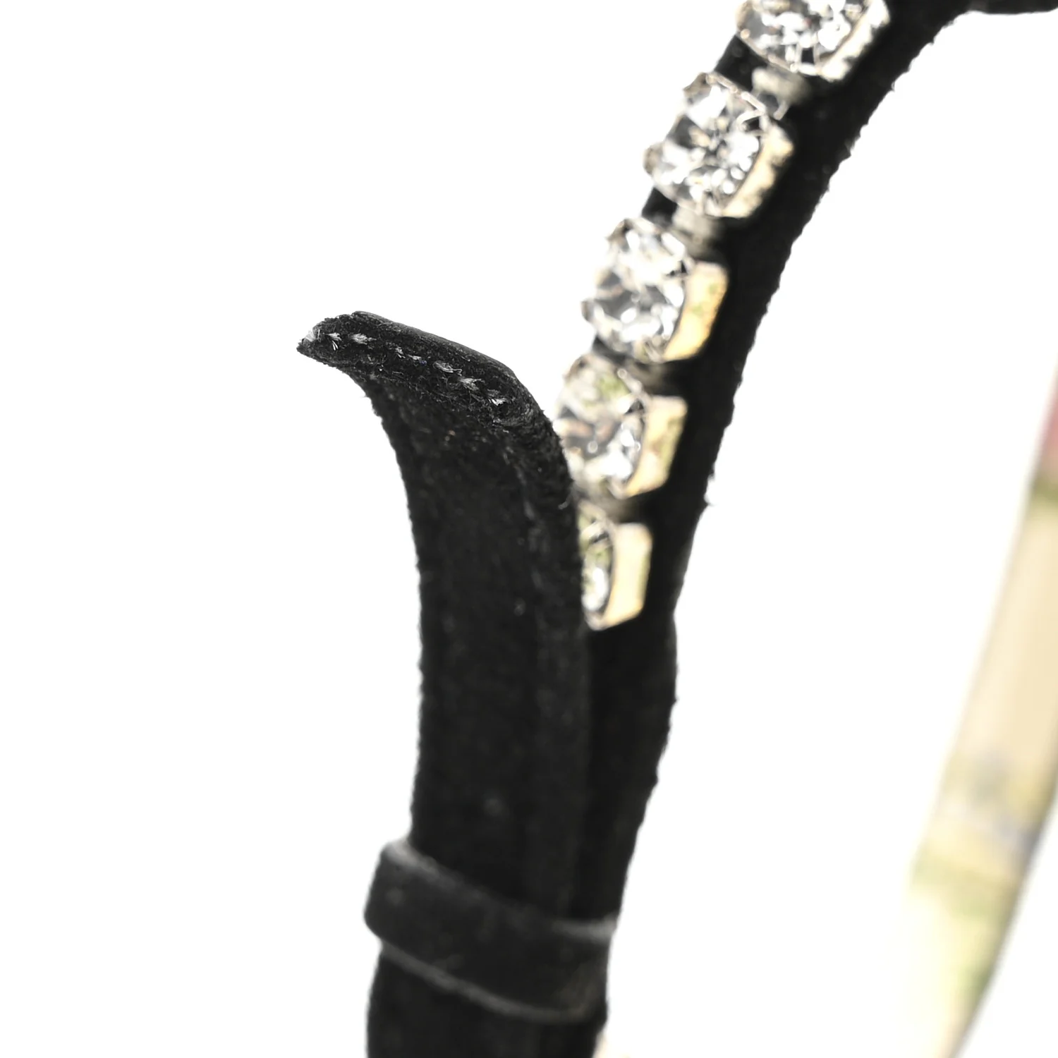 Kid Scamosciato Crystal Ankle Strap High Heel Sandals 36.5 Black - Image 10