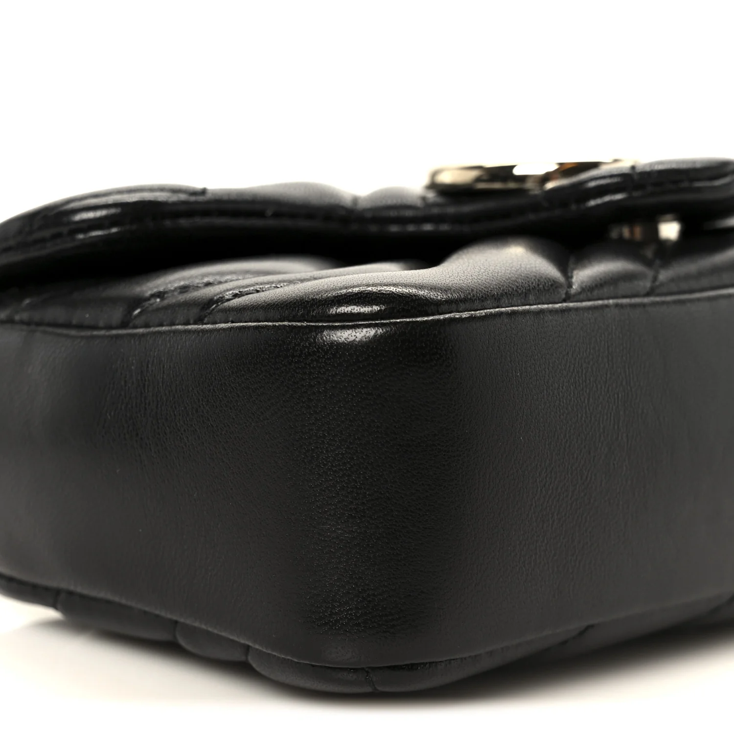 Lambskin Matelasse Mini GG Marmont Shoulder Bag Black - Image 9