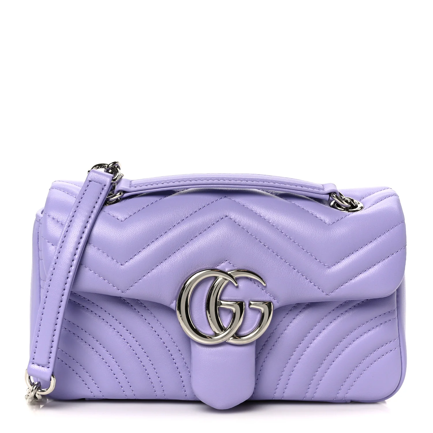 Lambskin Matelasse Small GG Marmont Shoulder Bag Lapis