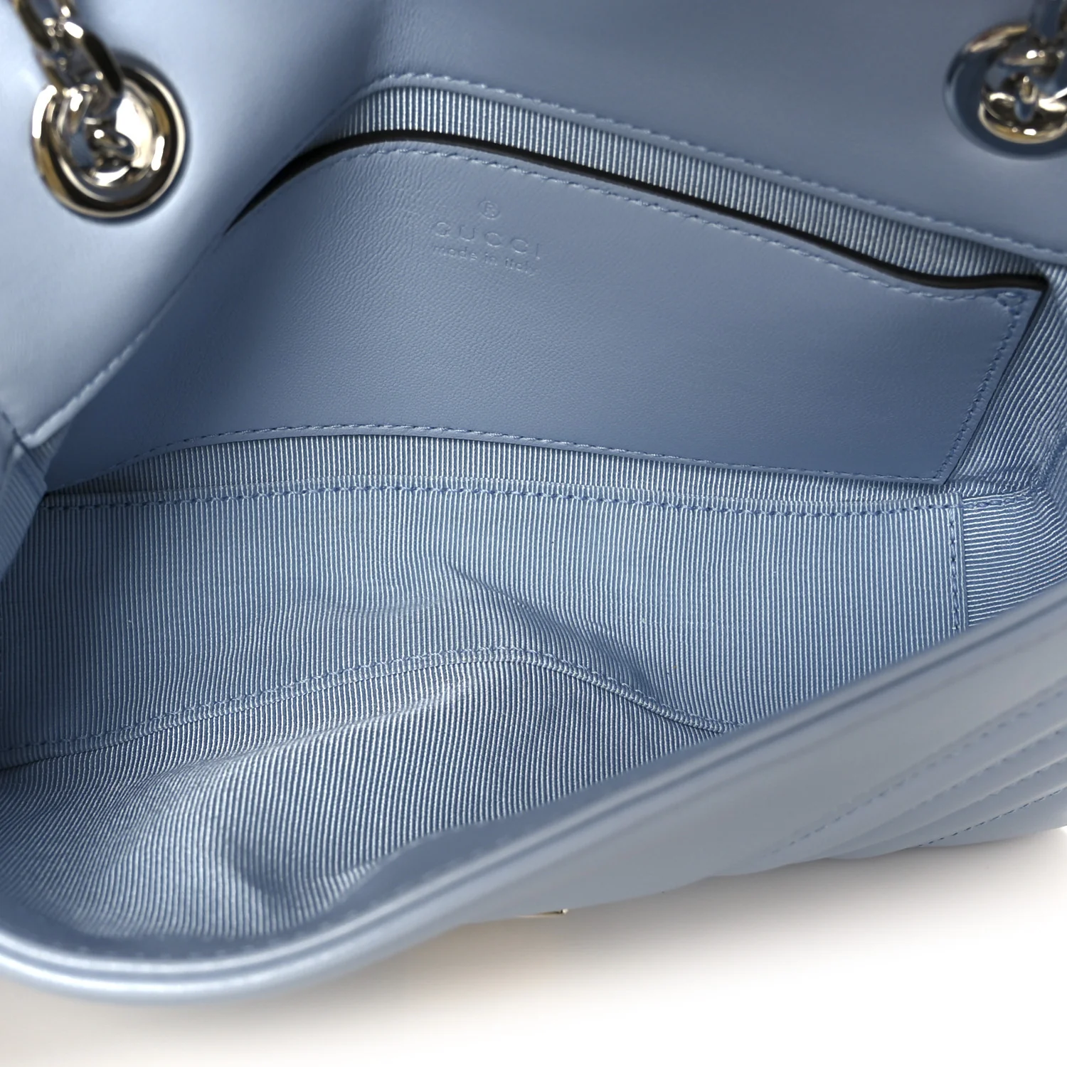 Lambskin Matelasse Small GG Marmont Shoulder Bag Light Blue - Image 5