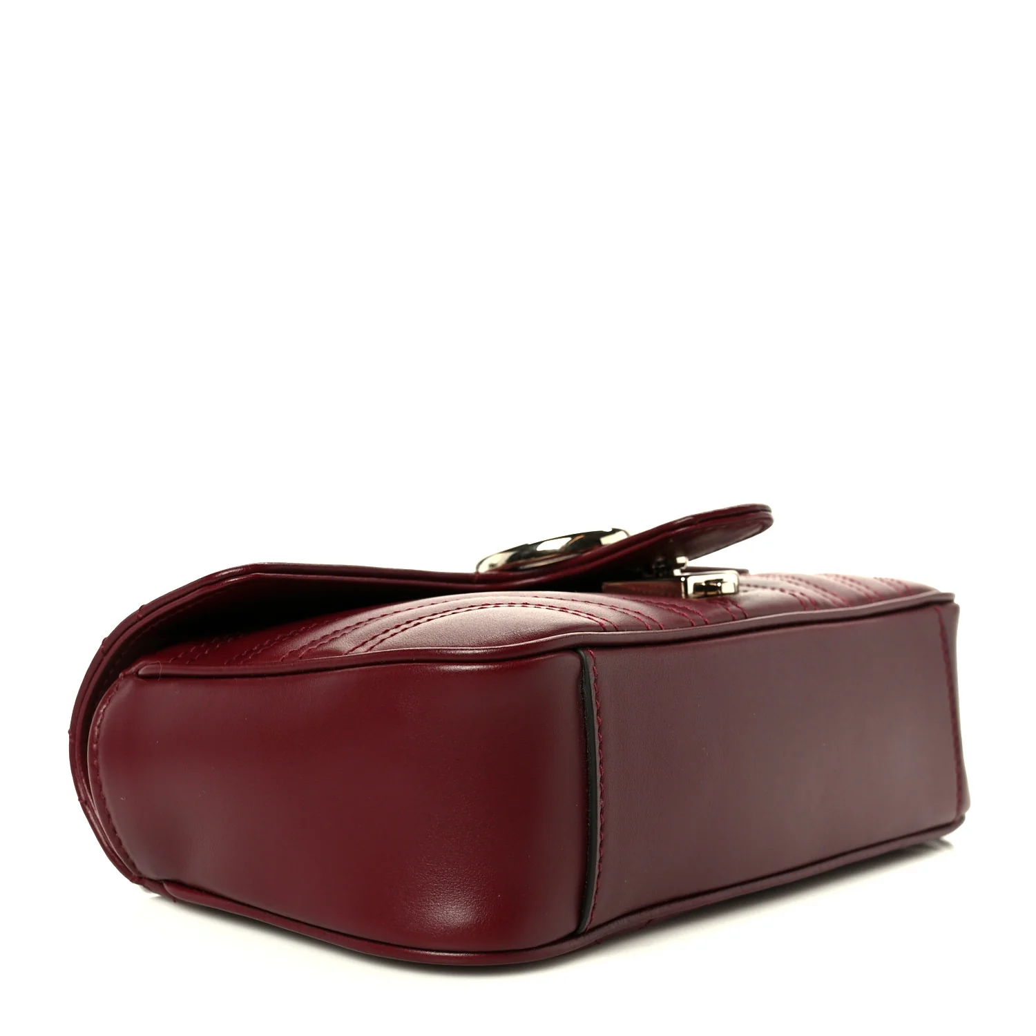 Lambskin Matelasse Small GG Marmont Shoulder Bag Rosso Ancora - Image 4