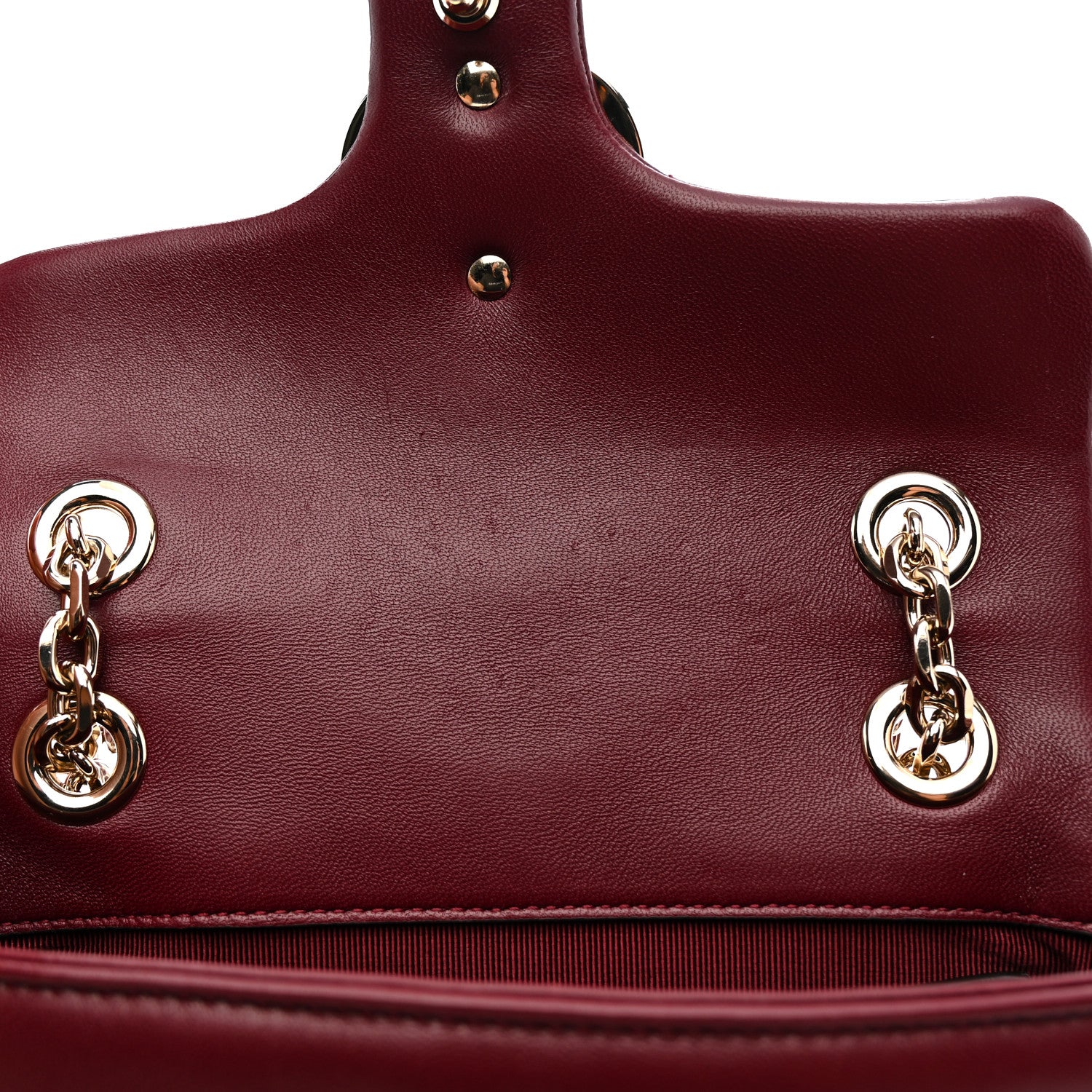 Lambskin Matelasse Small GG Marmont Shoulder Bag Rosso Ancora - Image 11