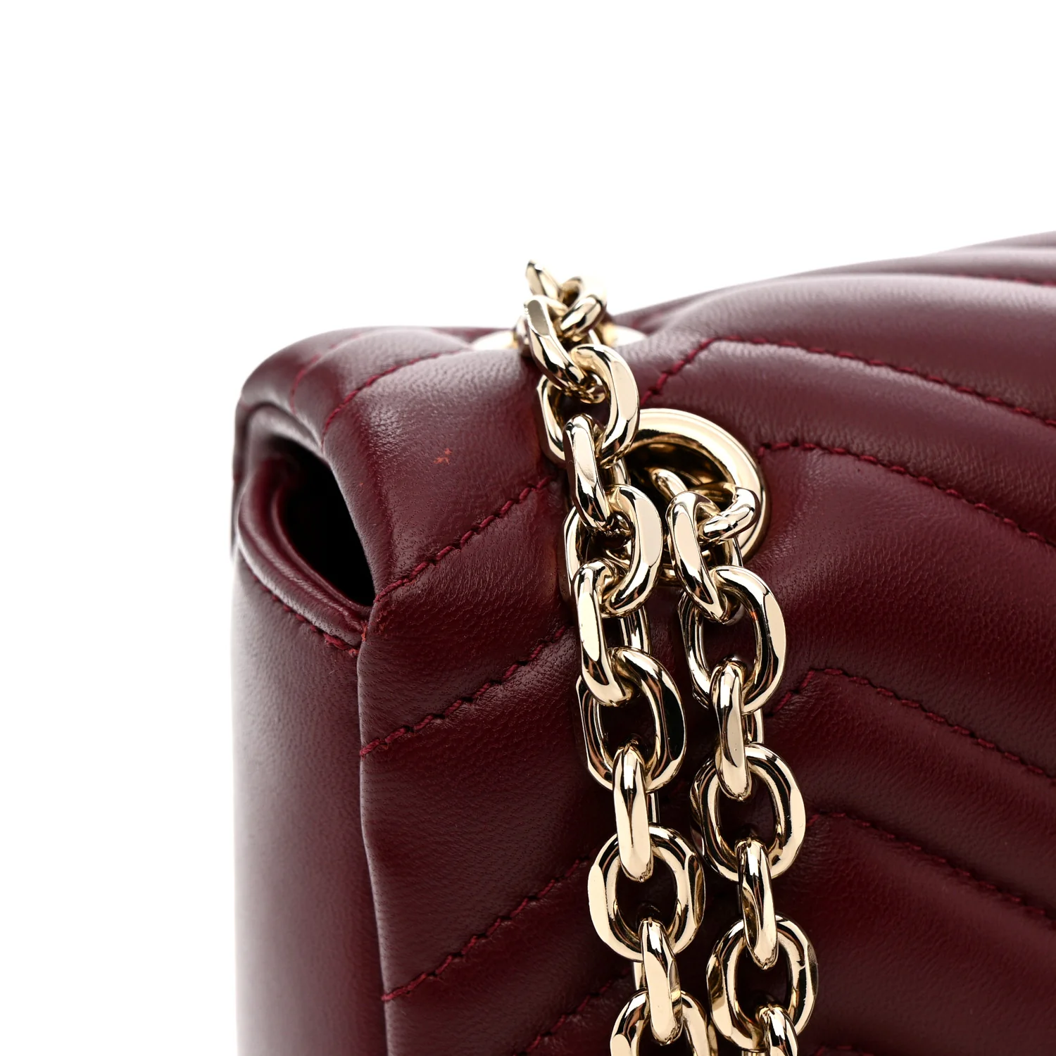 Lambskin Matelasse Small GG Marmont Shoulder Bag Rosso Ancora - Image 12