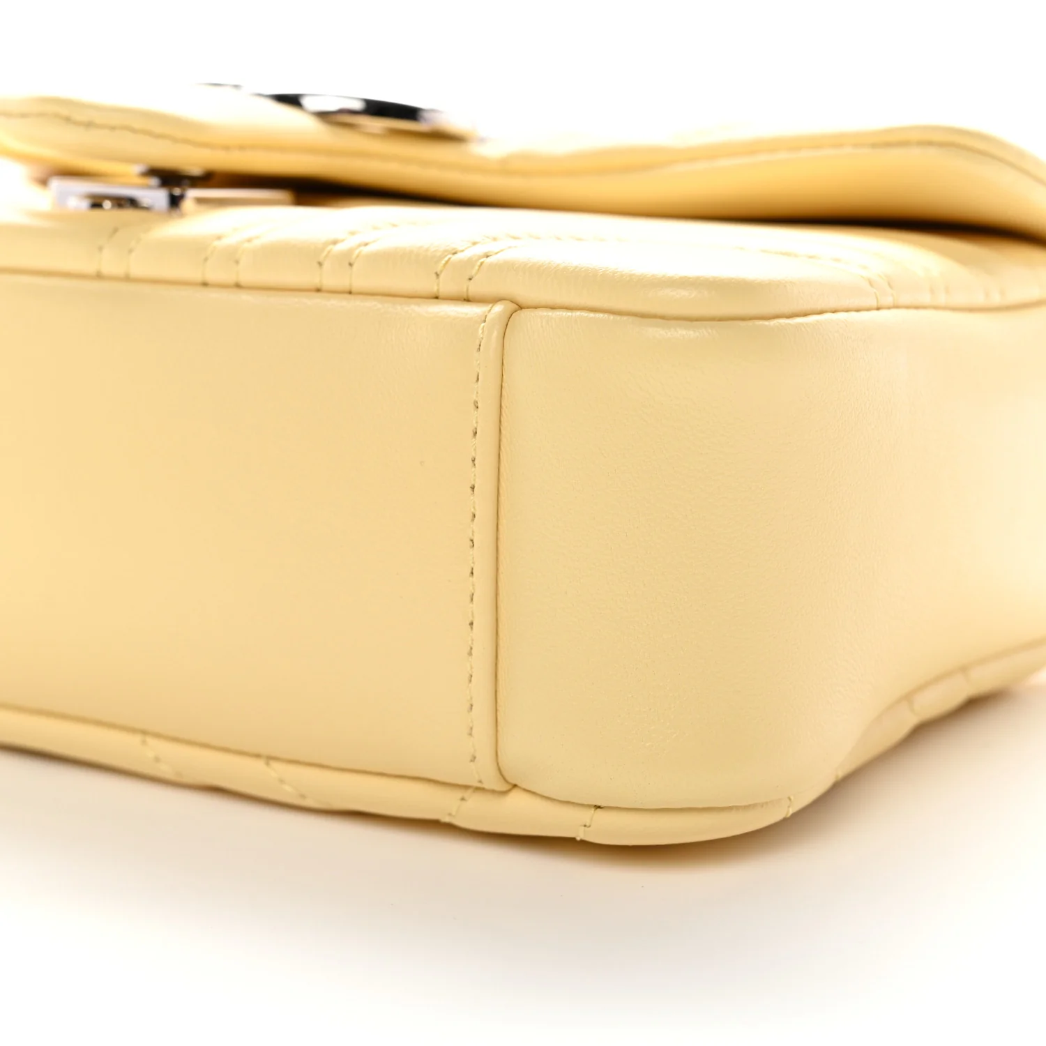 Lambskin Matelasse Small GG Marmont Shoulder Bag Yellow - Image 10