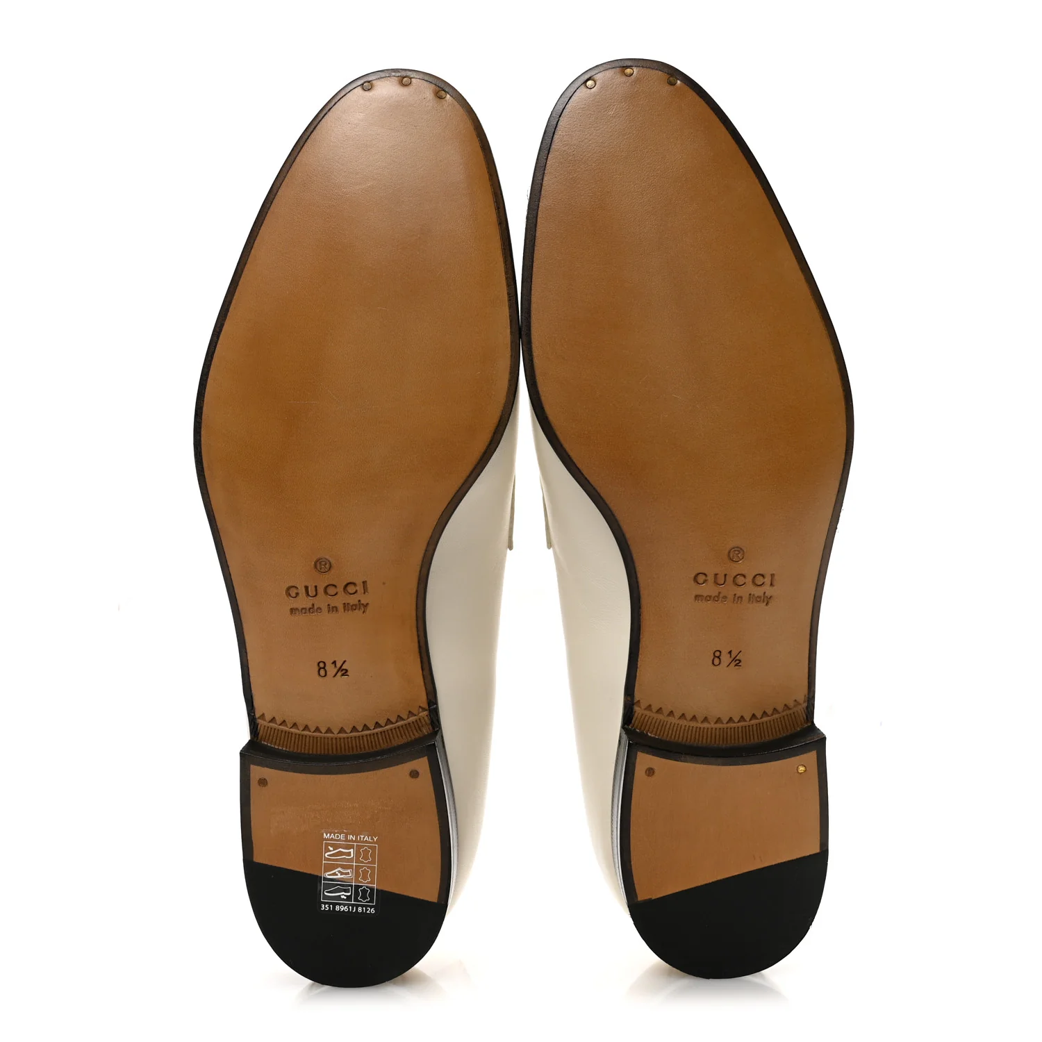 Lambskin Mens Interlocking G Loafers 8.5 Off White - Image 6