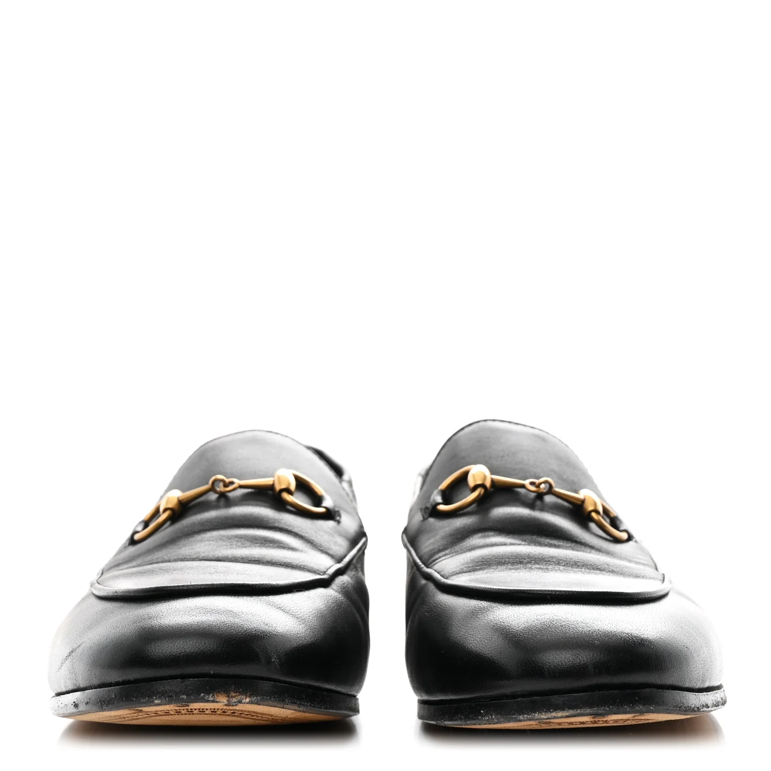 Lambskin Womens Brixton Horsebit Loafers 37.5 Black - Image 3