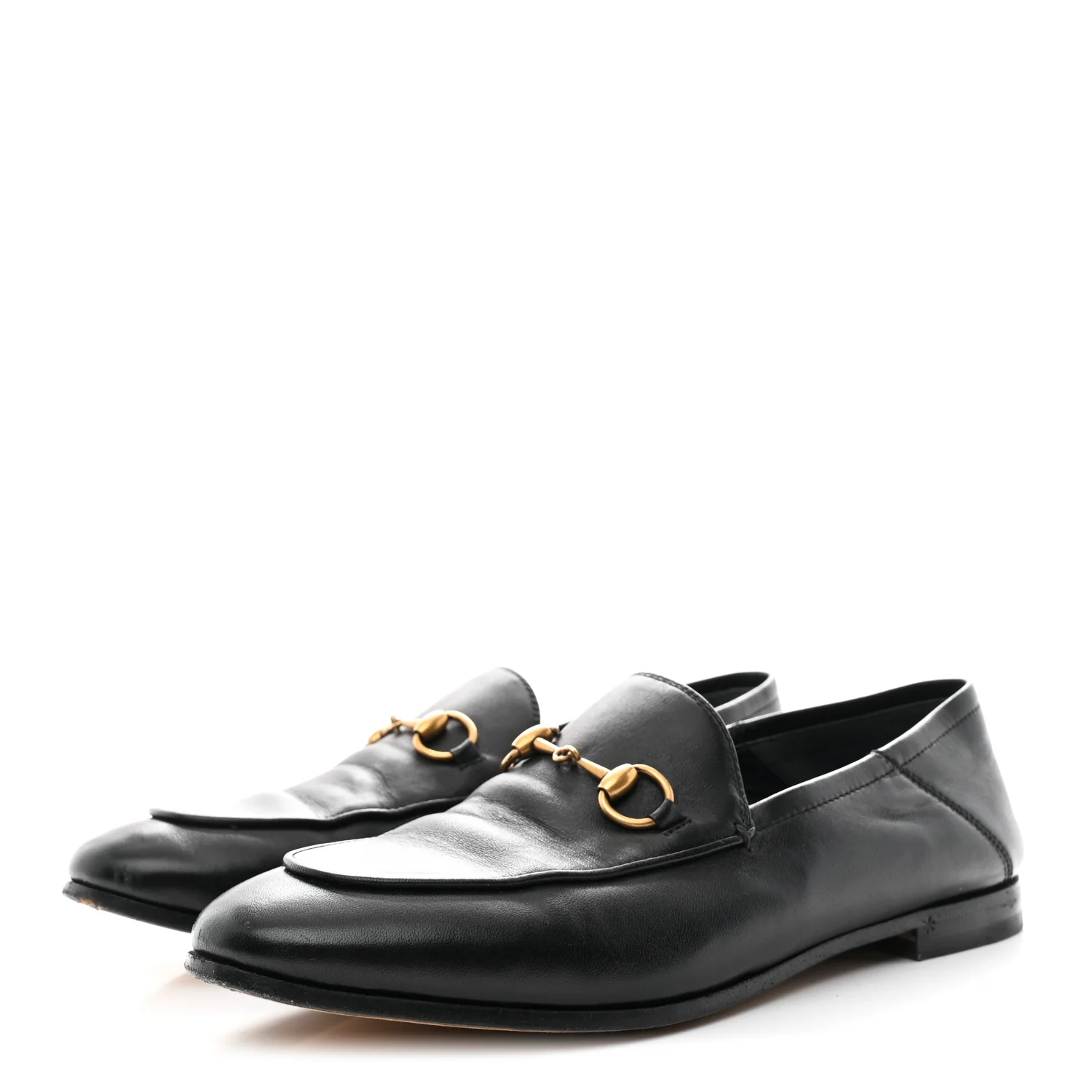Lambskin Womens Brixton Horsebit Loafers 37.5 Black - Image 4