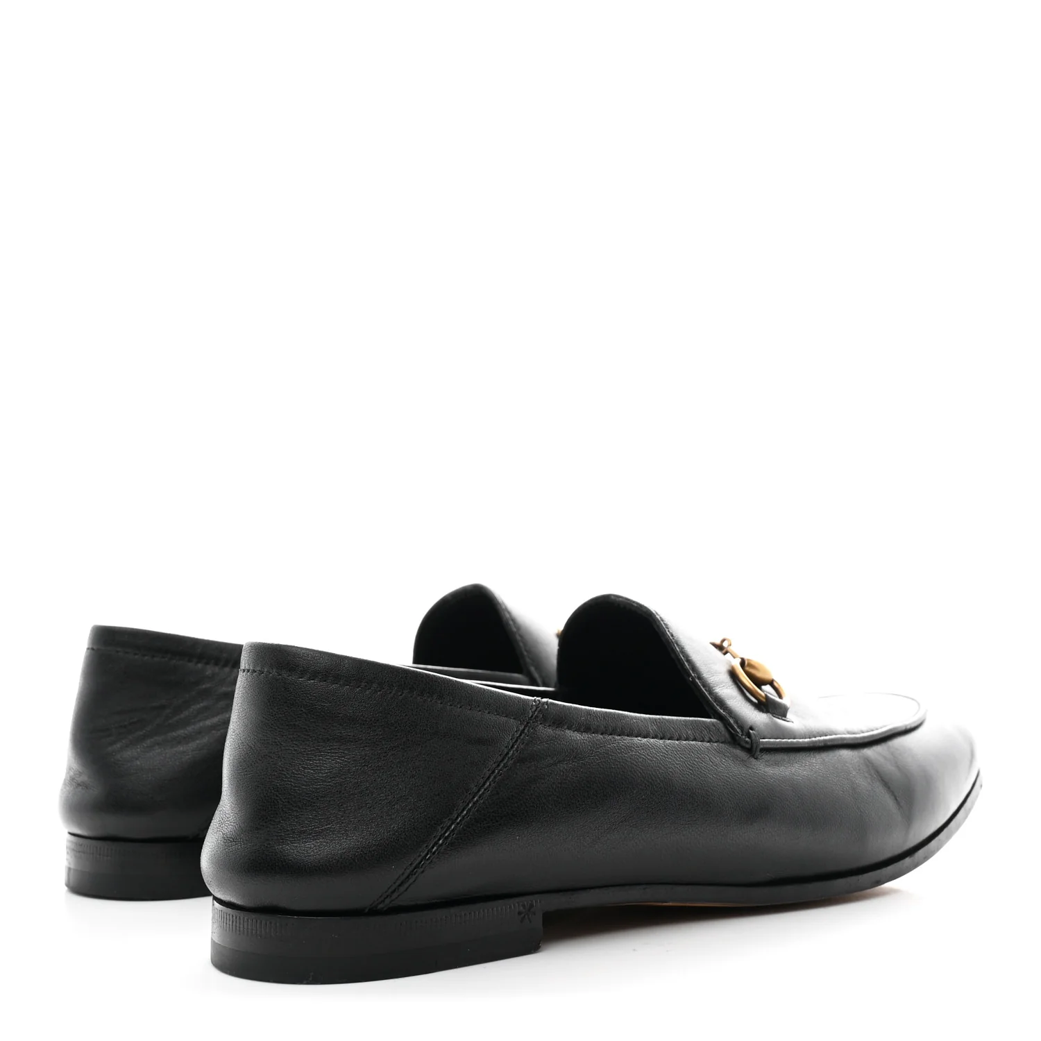Lambskin Womens Brixton Horsebit Loafers 37.5 Black - Image 5