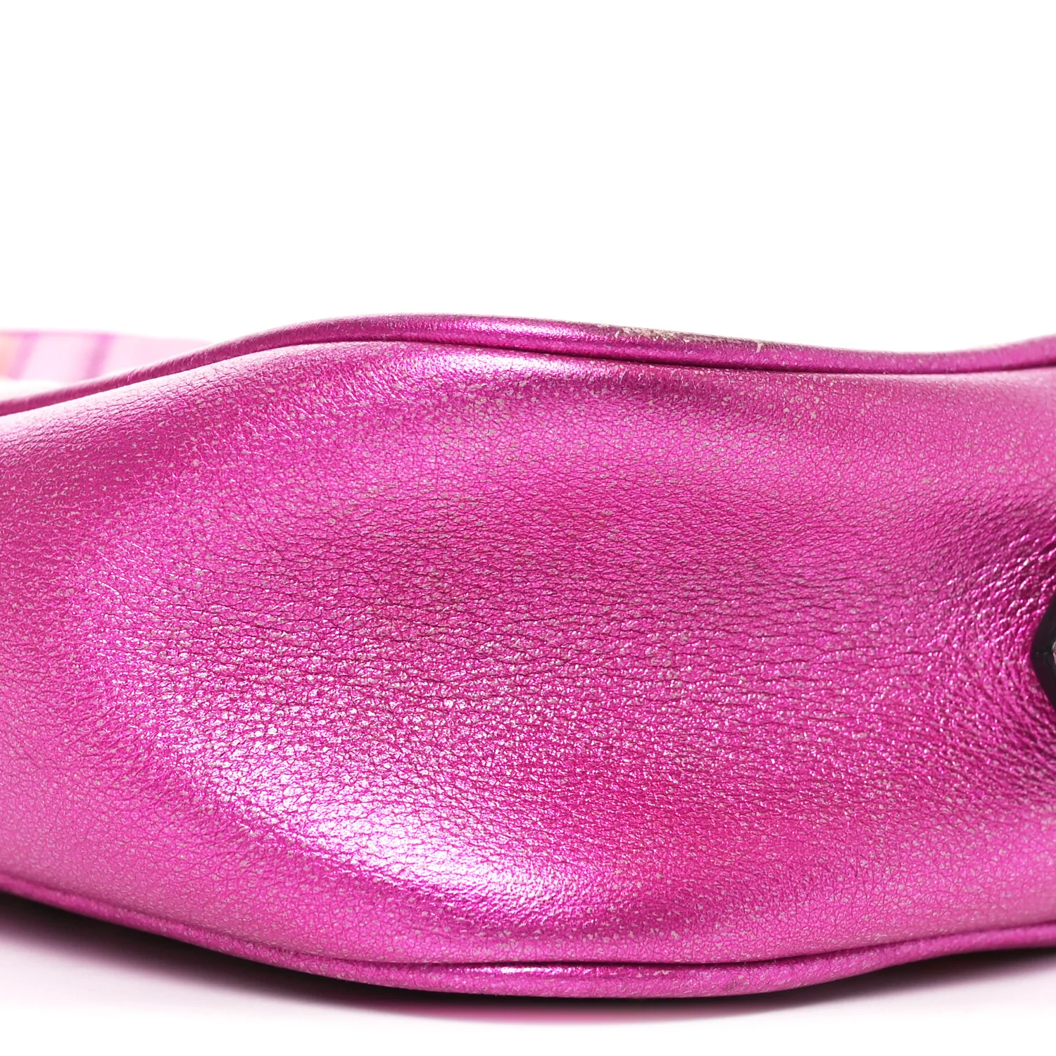 Laminated Nappa Matelasse Small GG Marmont Chain Shoulder Bag Fuxia Rosso Rosa - Image 10