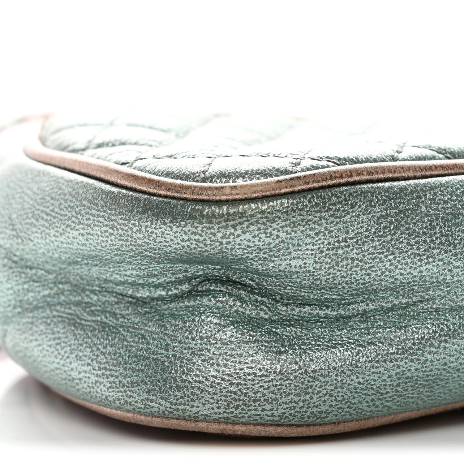 Laminated Nappa Trapuntata Mini Zumi Dome Shoulder Bag Rosa Lago Rame - Image 8