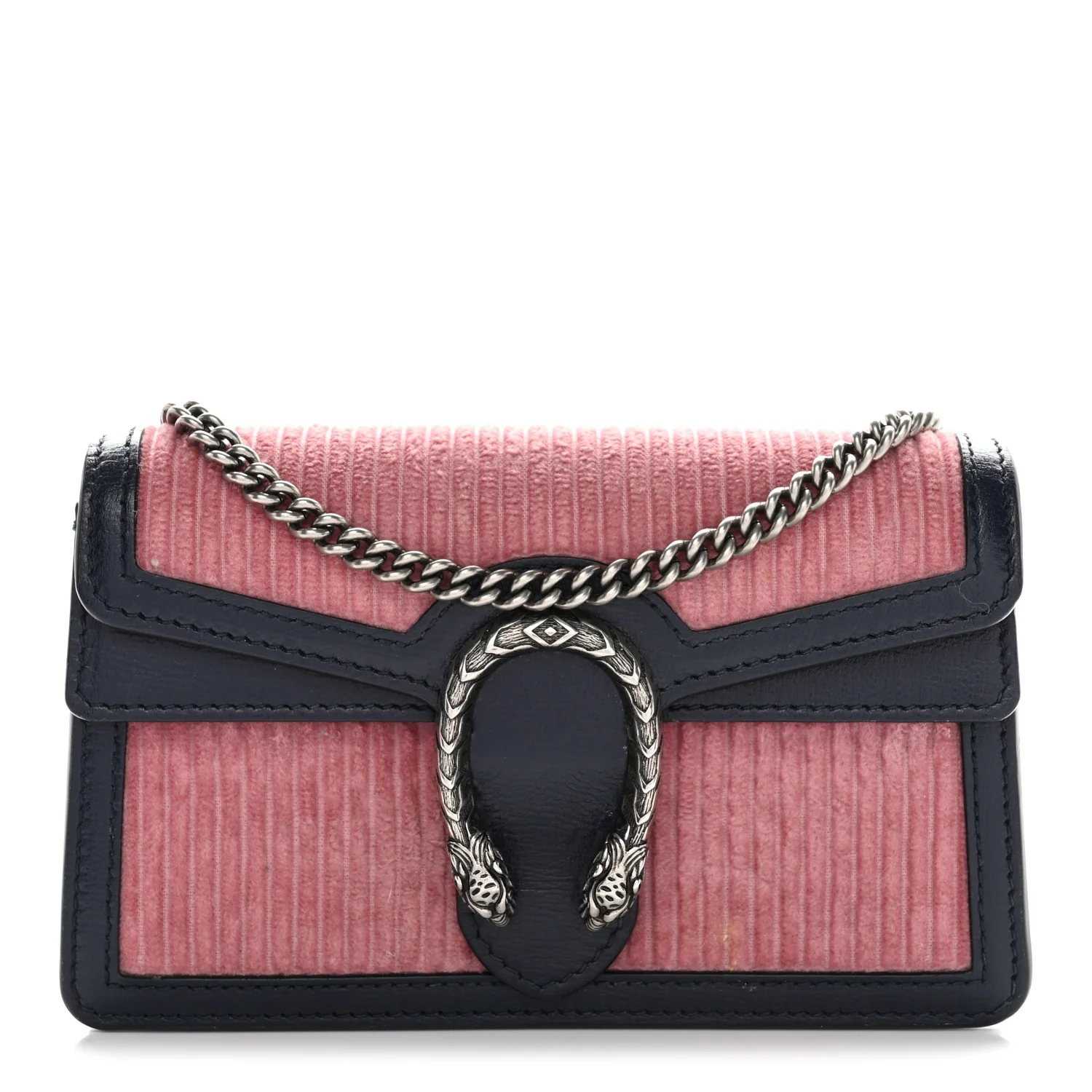 Lanzo Stretch Cord Azalea Calfskin Super Mini Dionysus Shoulder Bag Pink Blue - Image 2