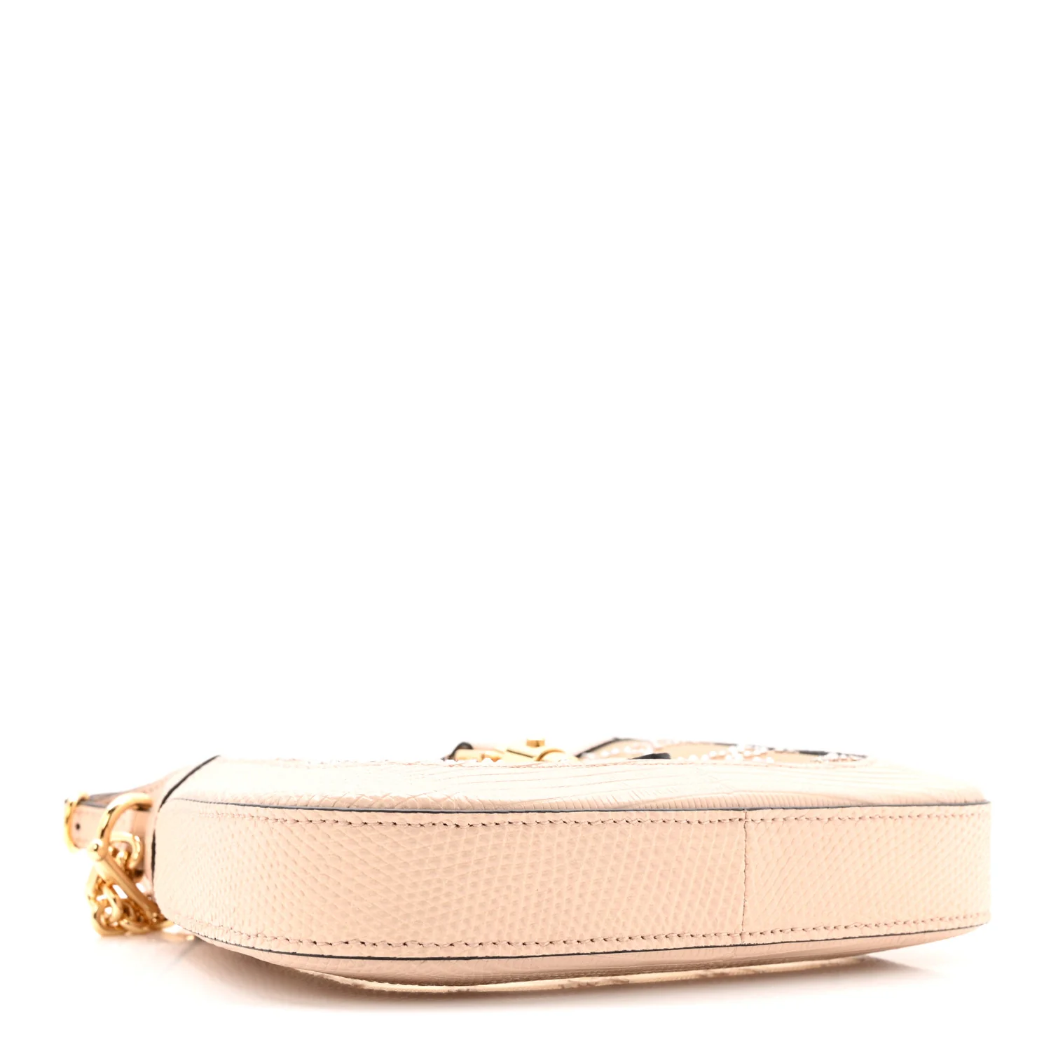 Lizard Mesh Crystal GG Monogram Mini Jackie 1961 Hobo Light Powder Skin Rose - Image 4
