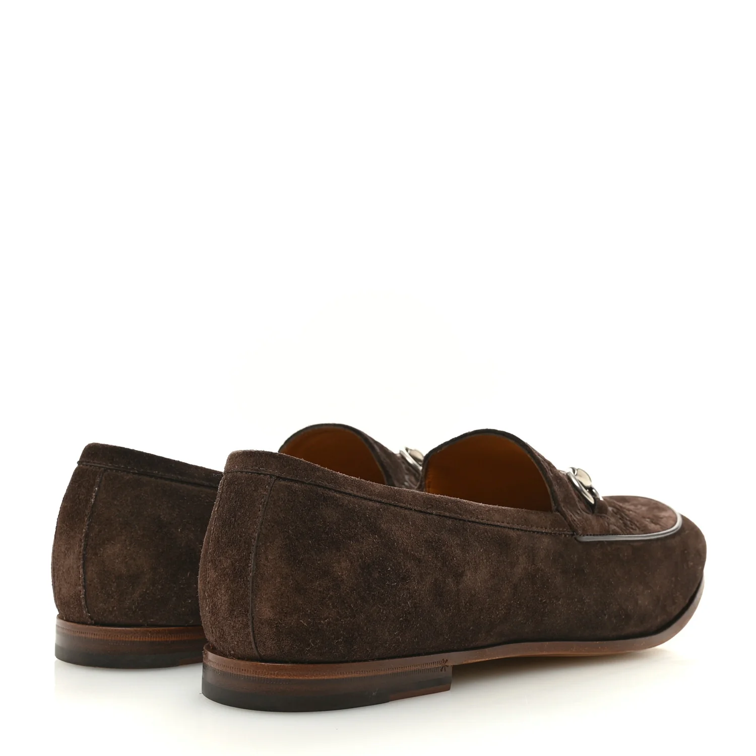 Luxury Suede GG Monogram Horsebit Mens Jordy Loafers 9 Night Cocoa - Image 5