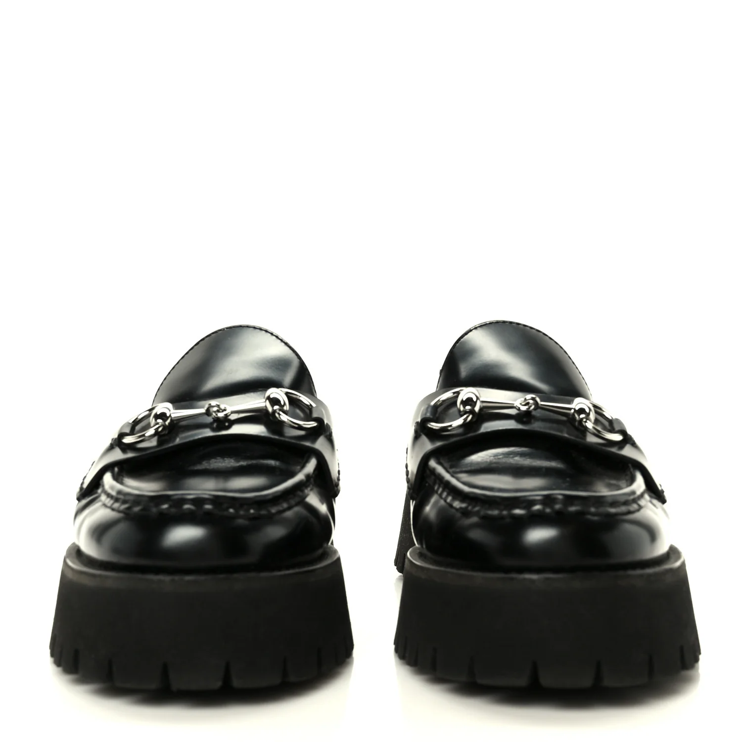 Magnum Calfskin Womens Horsebit Platform Mules 38 Black - Image 3