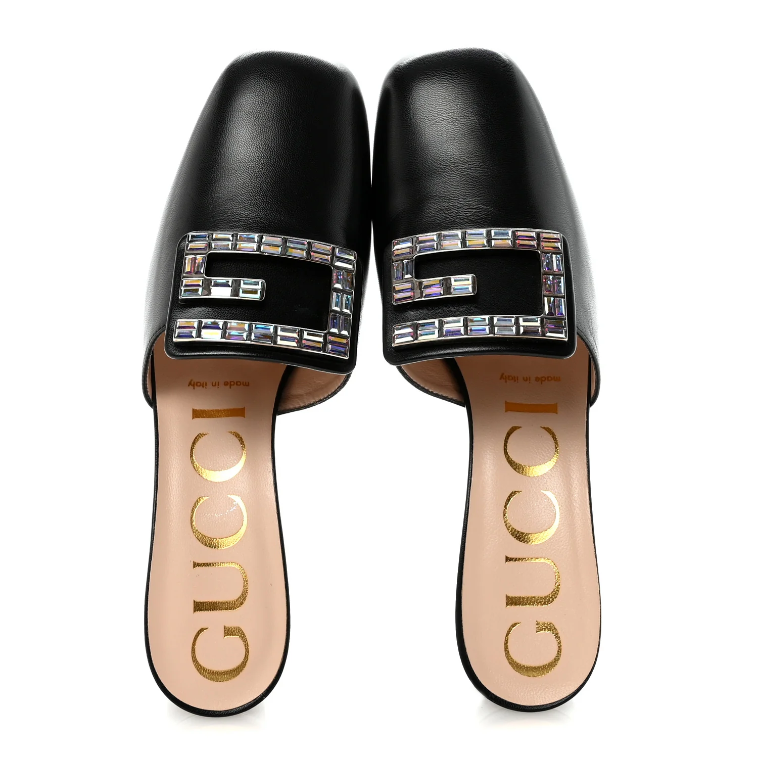 Malaga Kid Crystal Square G Madelyn 60mm Mules 37.5 Black - Image 2