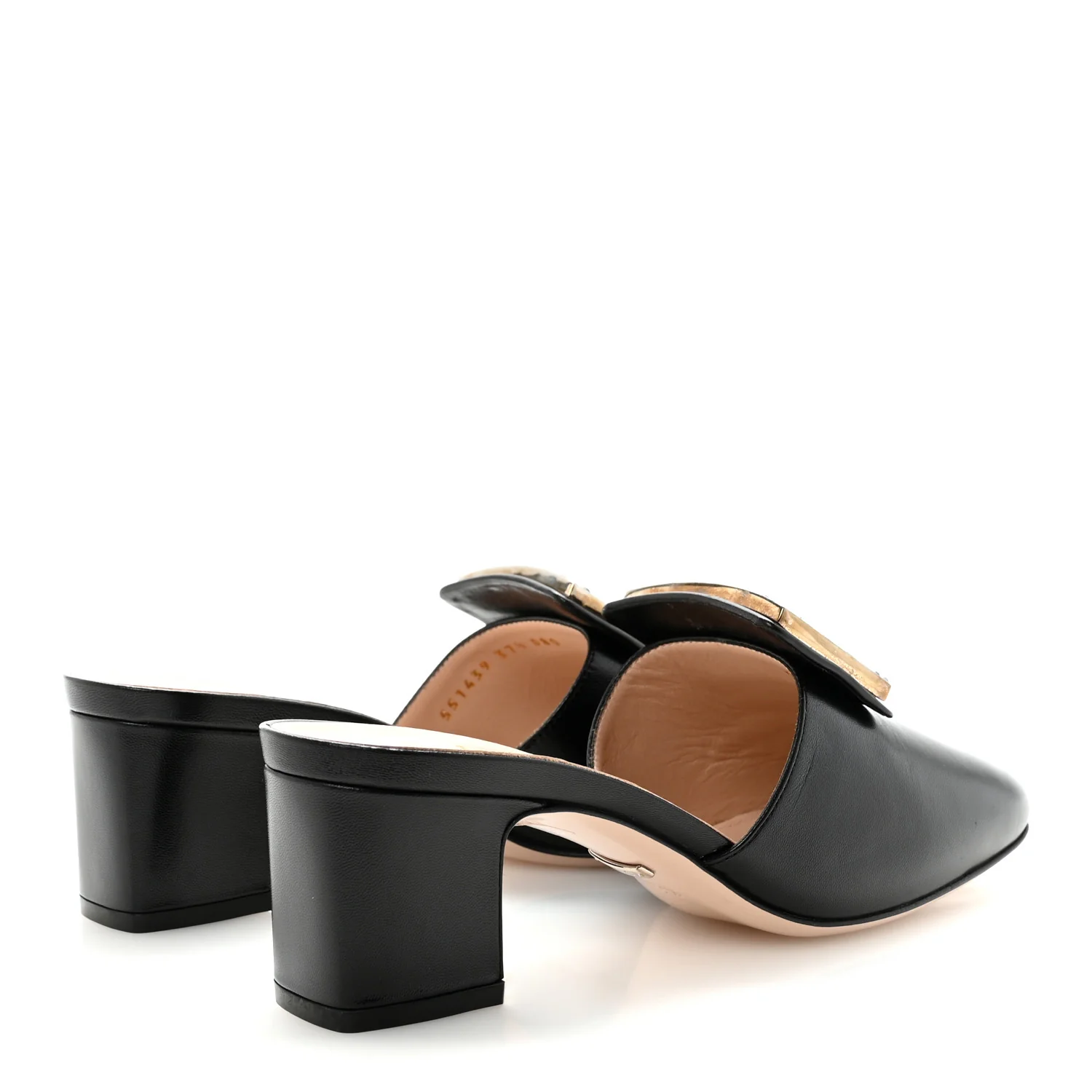 Malaga Kid Crystal Square G Madelyn 60mm Mules 37.5 Black - Image 5