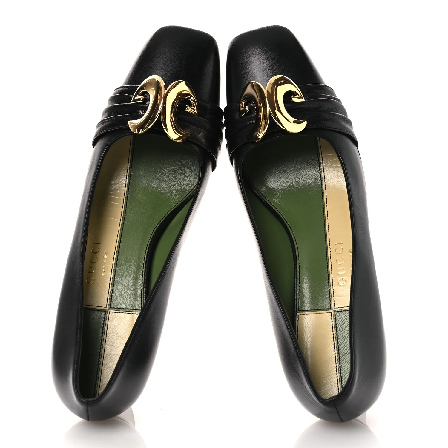 Malaga Kid Half Moon GG Square Toe Pumps 37.5 Black - Image 2