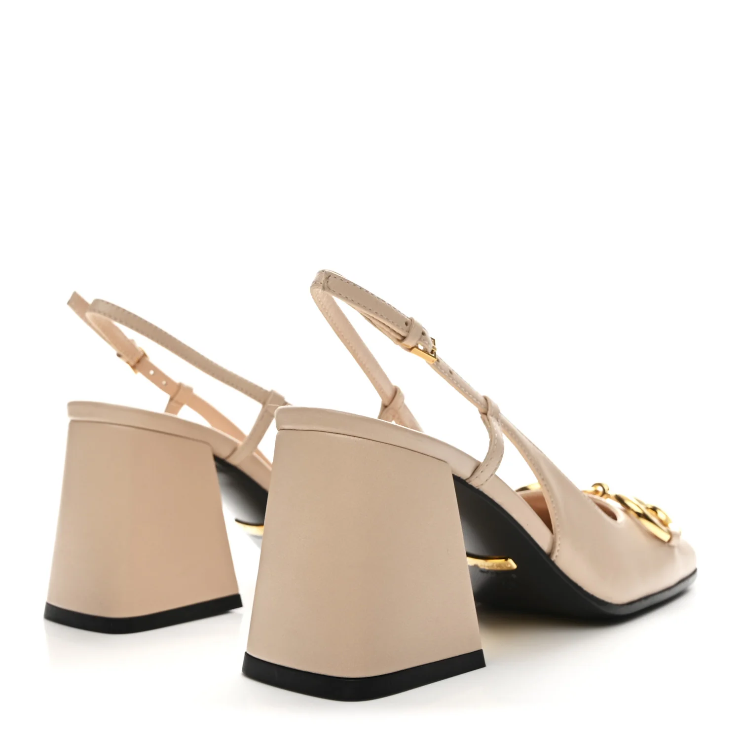 Malaga Kid Horsebit 75mm Slingback Pumps 35 Skin Rose - Image 5