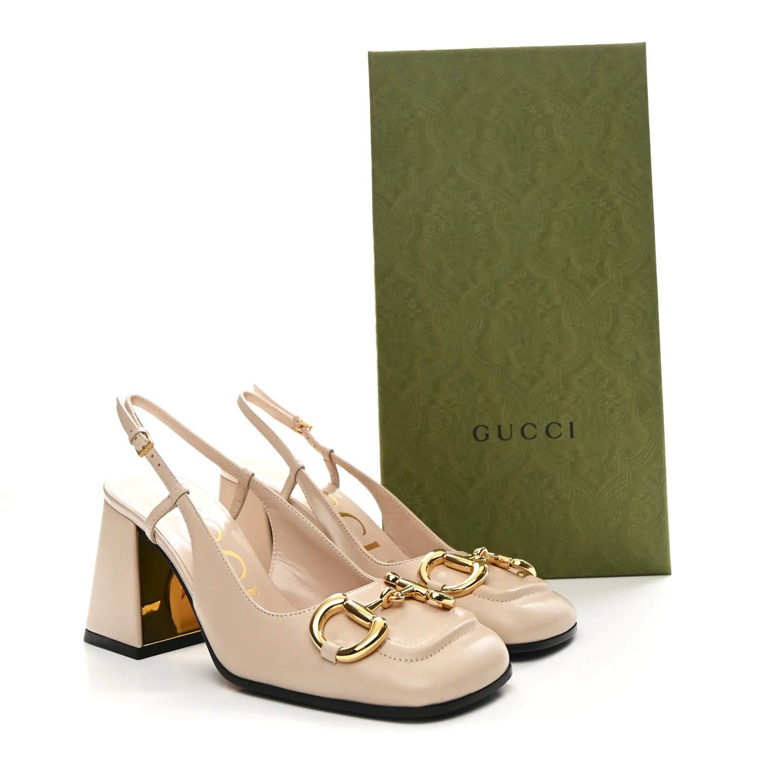 Malaga Kid Horsebit 75mm Slingback Pumps 35 Skin Rose - Image 9