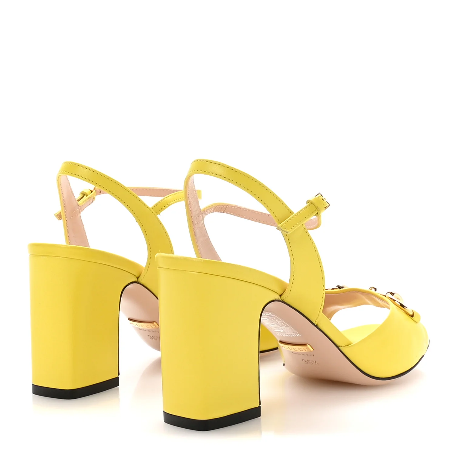 Malaga Kid Horsebit Lady 75mm Sandals 36.5 Acid Lime - Image 5