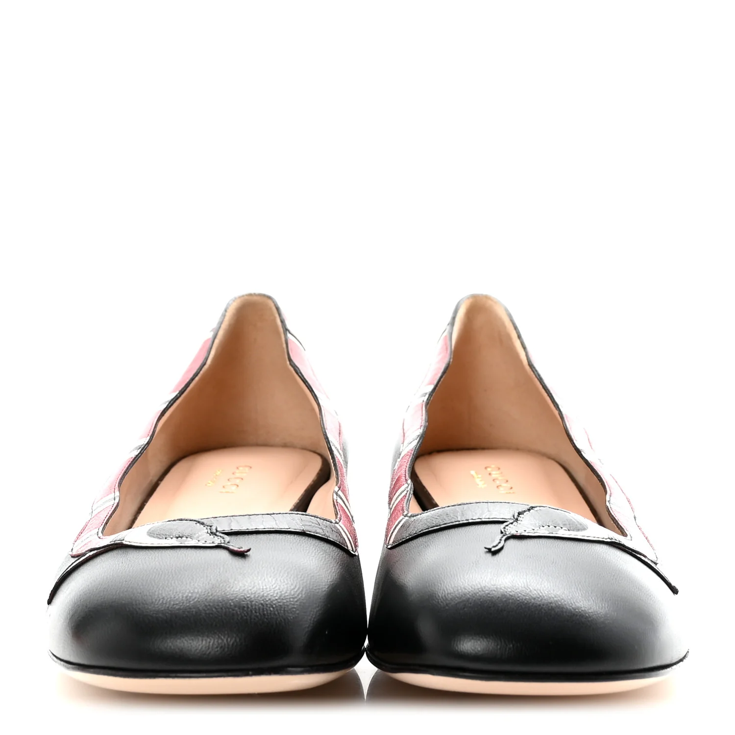 Malaga Kid Snake Ballet Flats 39 Black Hibiscus Red - Image 5