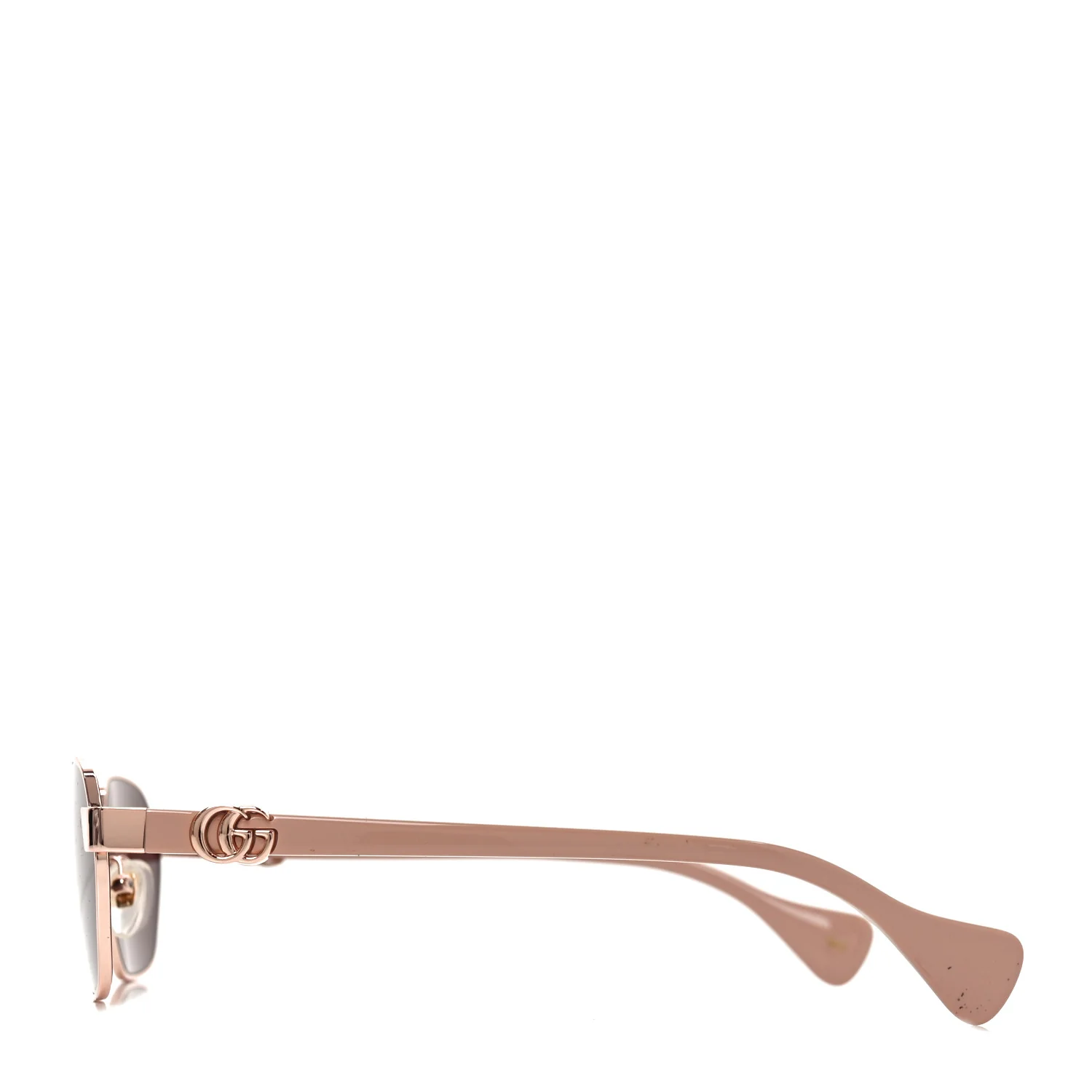 Metal Acetate Rectangular Frame Sunglasses GG1593S Rose Gold Pink - Image 3