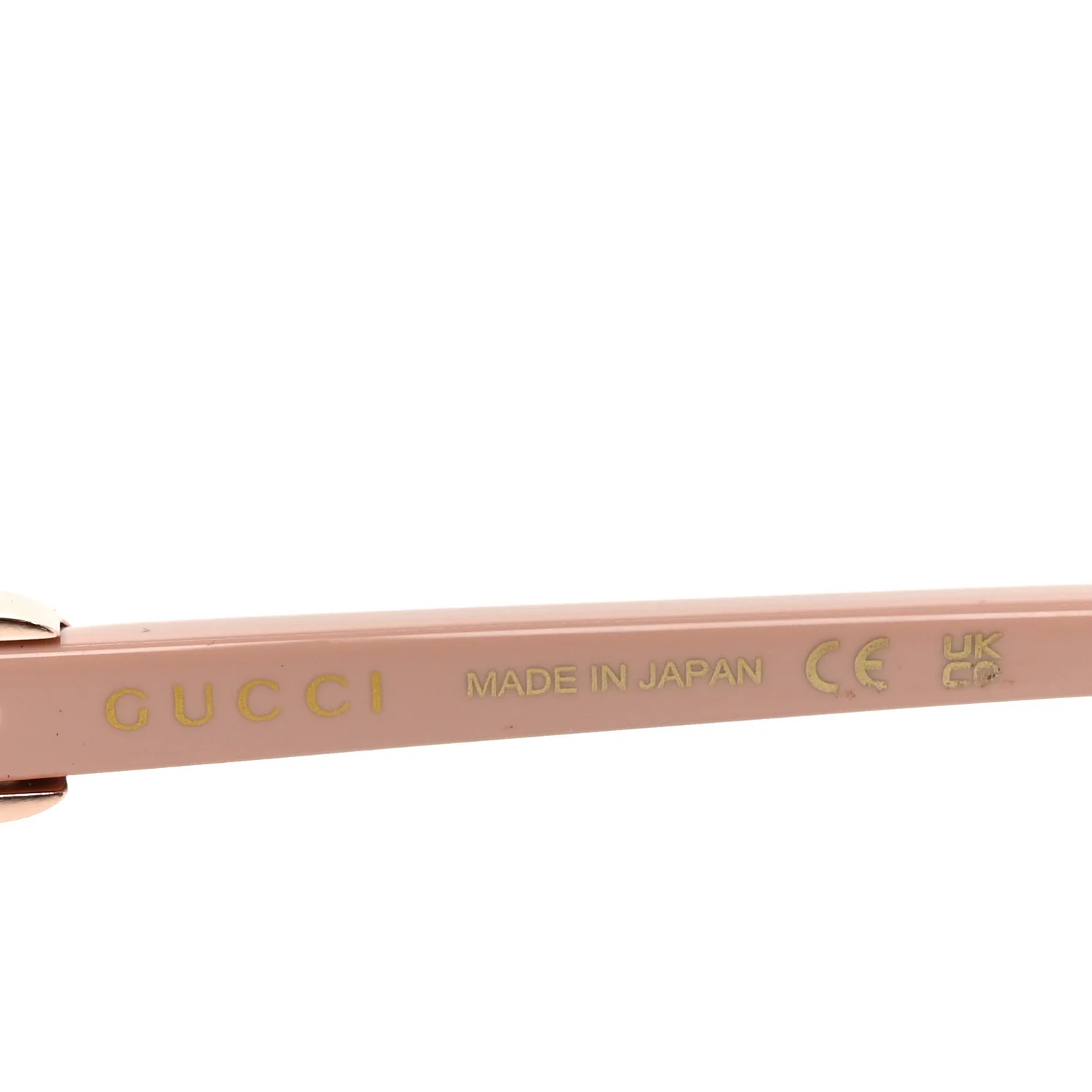 Metal Acetate Rectangular Frame Sunglasses GG1593S Rose Gold Pink - Image 5
