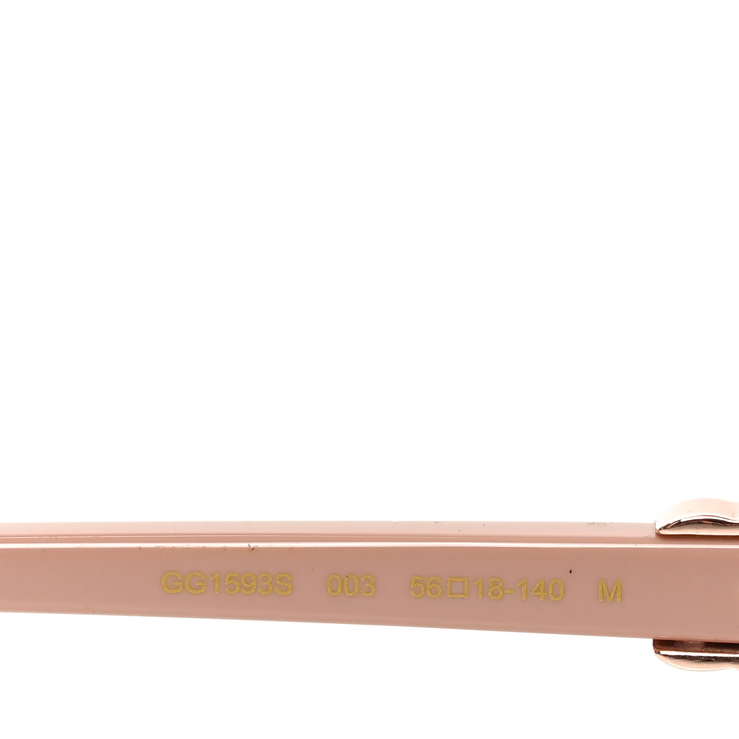 Metal Acetate Rectangular Frame Sunglasses GG1593S Rose Gold Pink - Image 6