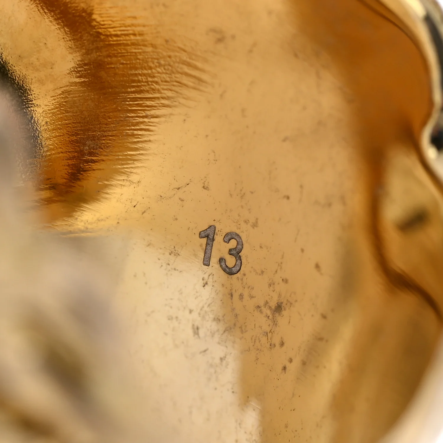 Metal Crystal Lion Head Ring 53 6.25 Gold - Image 5