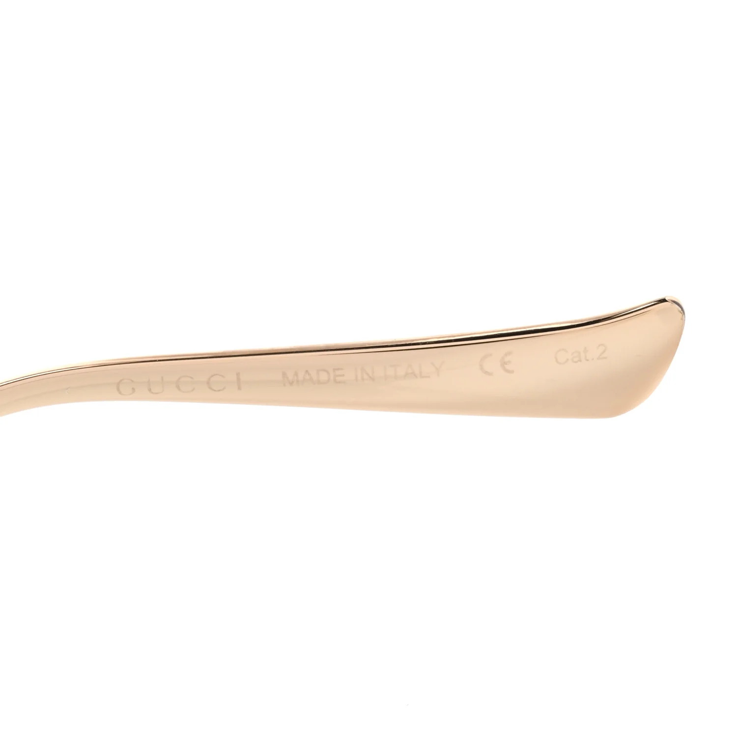 Metal Oversized Round Frame GG0225S Sunglasses Gold - Image 6
