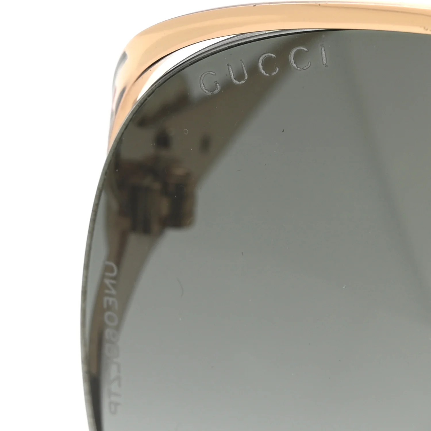 Metal Oversized Round Frame GG0225S Sunglasses Gold - Image 7