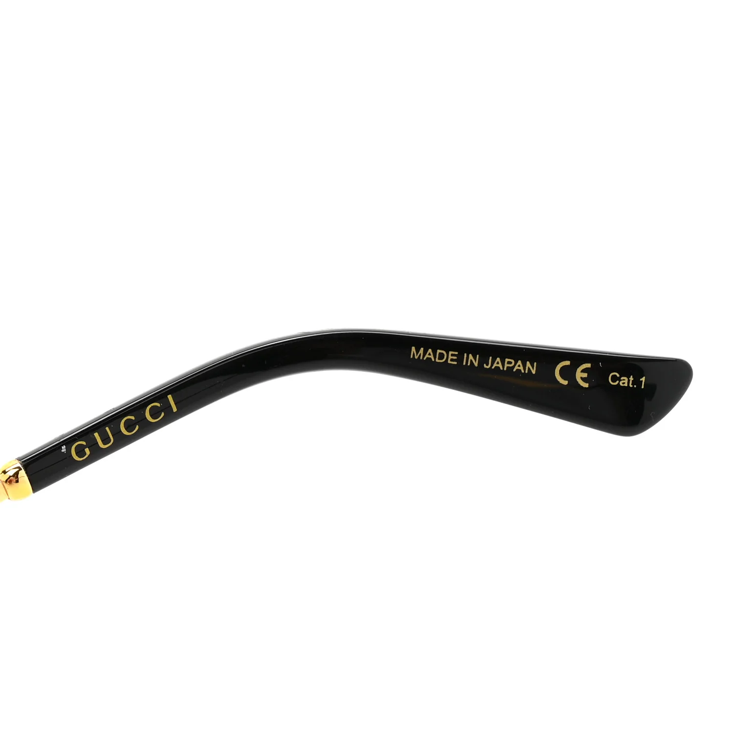 Metal Round Frame GG0595S Sunglasses Gold Black Red - Image 6