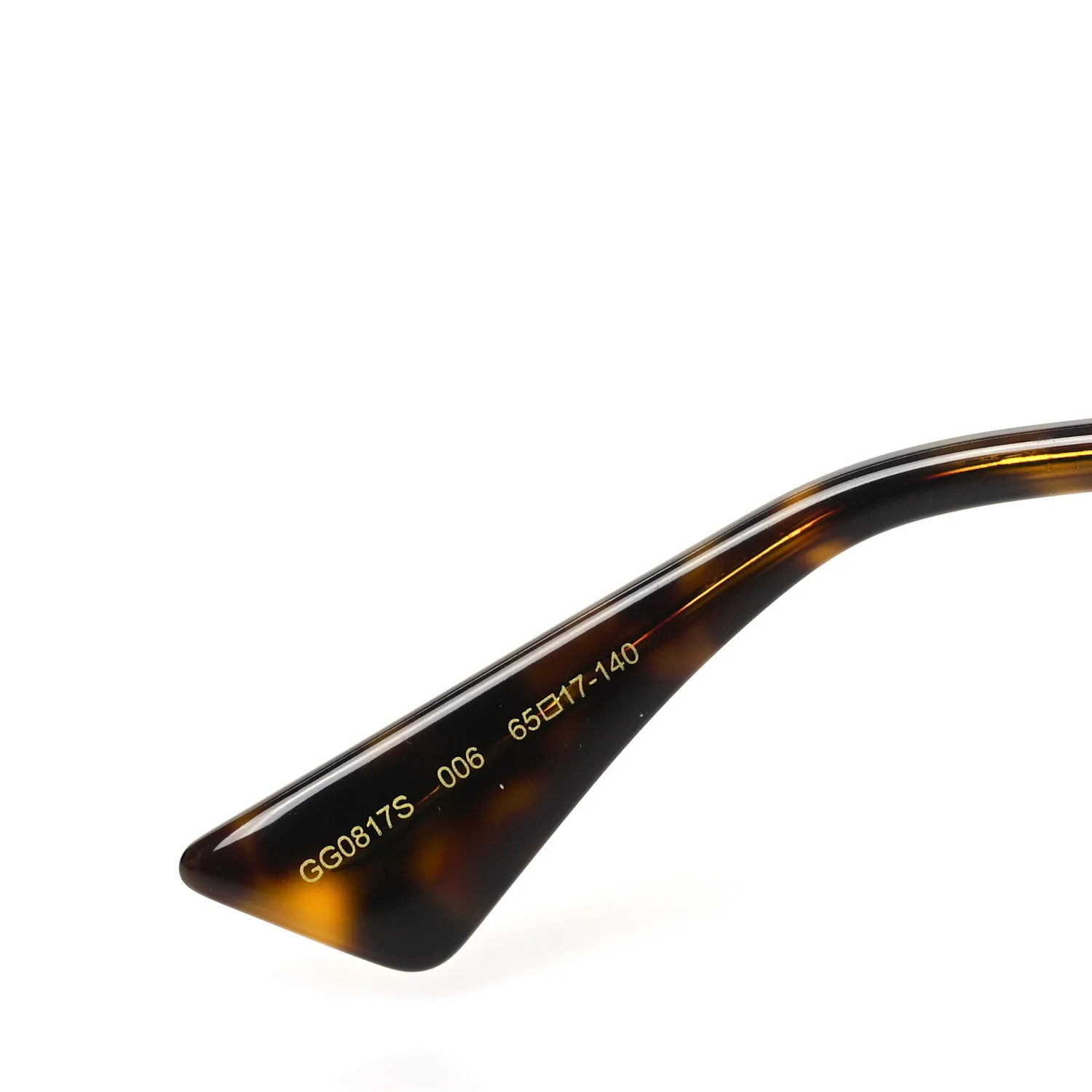 Metal Square Frame Sunglasses GG0817S Gold Grey - Image 5