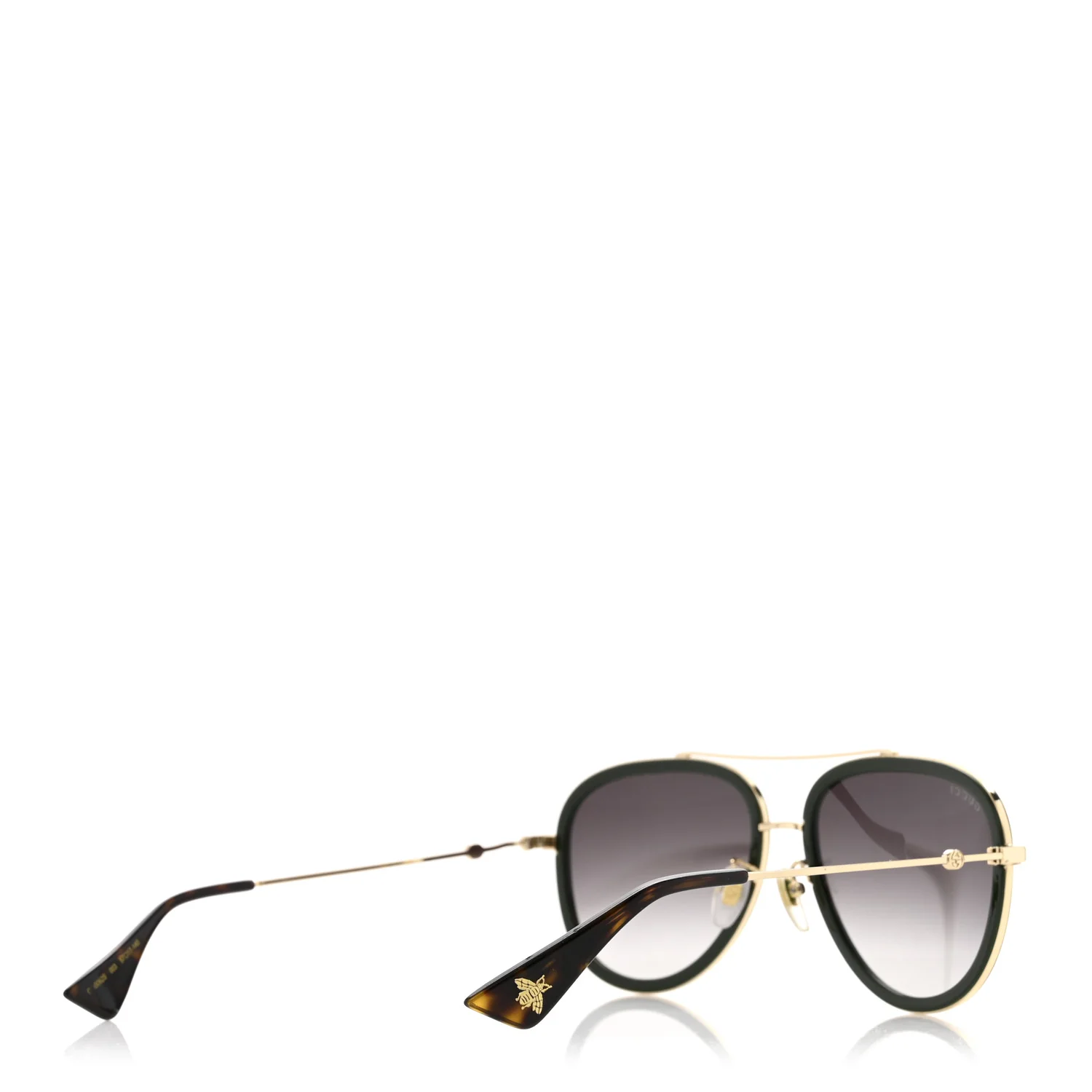 Metal Web Aviator Sunglasses GG0062S Green Red - Image 4