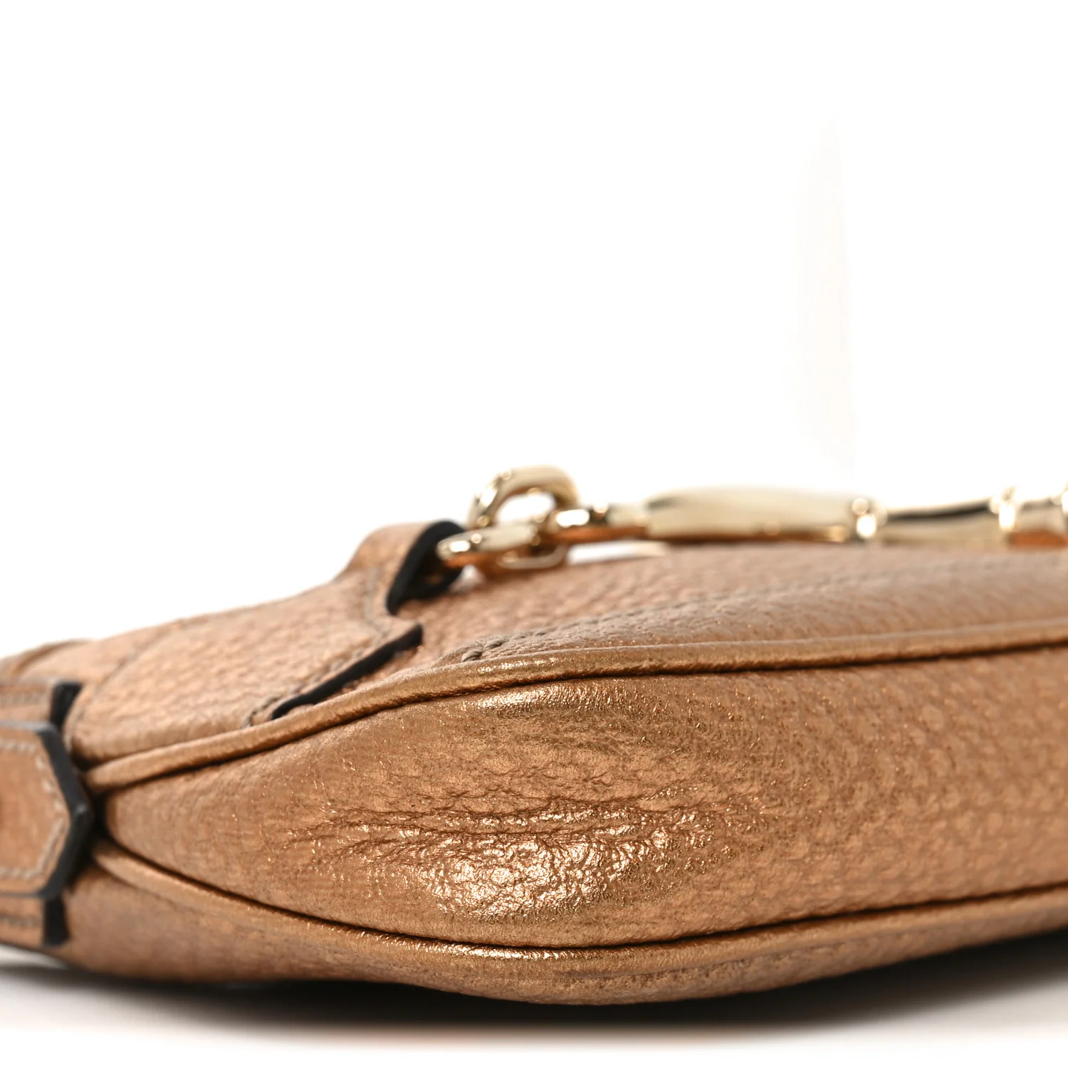 Metallic Calfskin Hasler Pochette Bronze - Image 9