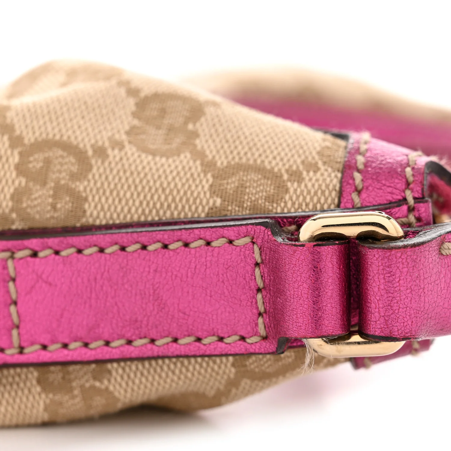 Metallic Calfskin Monogram Small New Britt Hobo Pink - Image 15