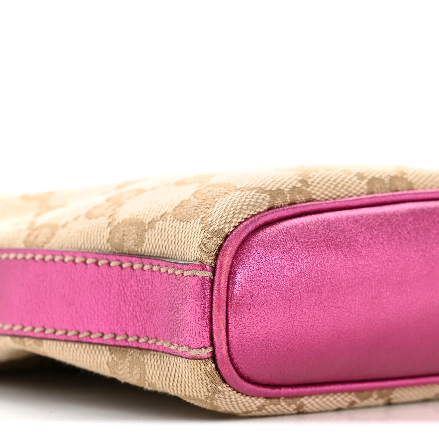 Metallic Calfskin Monogram Small New Britt Hobo Pink - Image 9