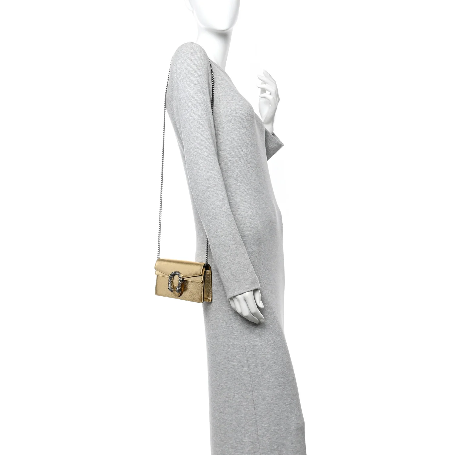 Metallic Calfskin Super Mini Dionysus Shoulder Bag Gold - Image 2