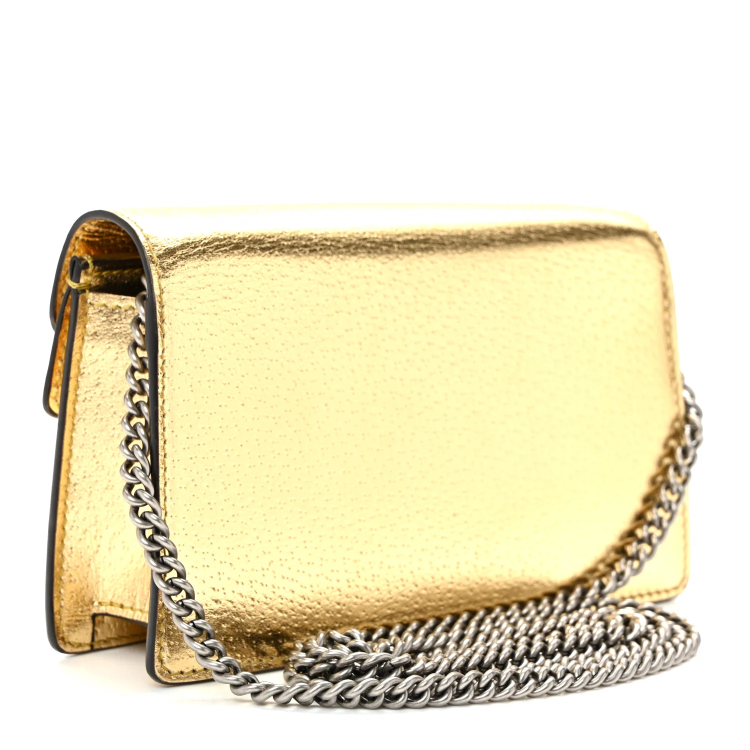 Metallic Calfskin Super Mini Dionysus Shoulder Bag Gold - Image 3