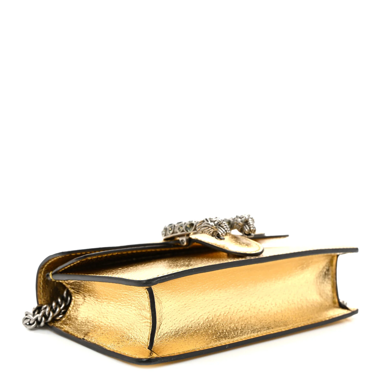 Metallic Calfskin Super Mini Dionysus Shoulder Bag Gold - Image 4