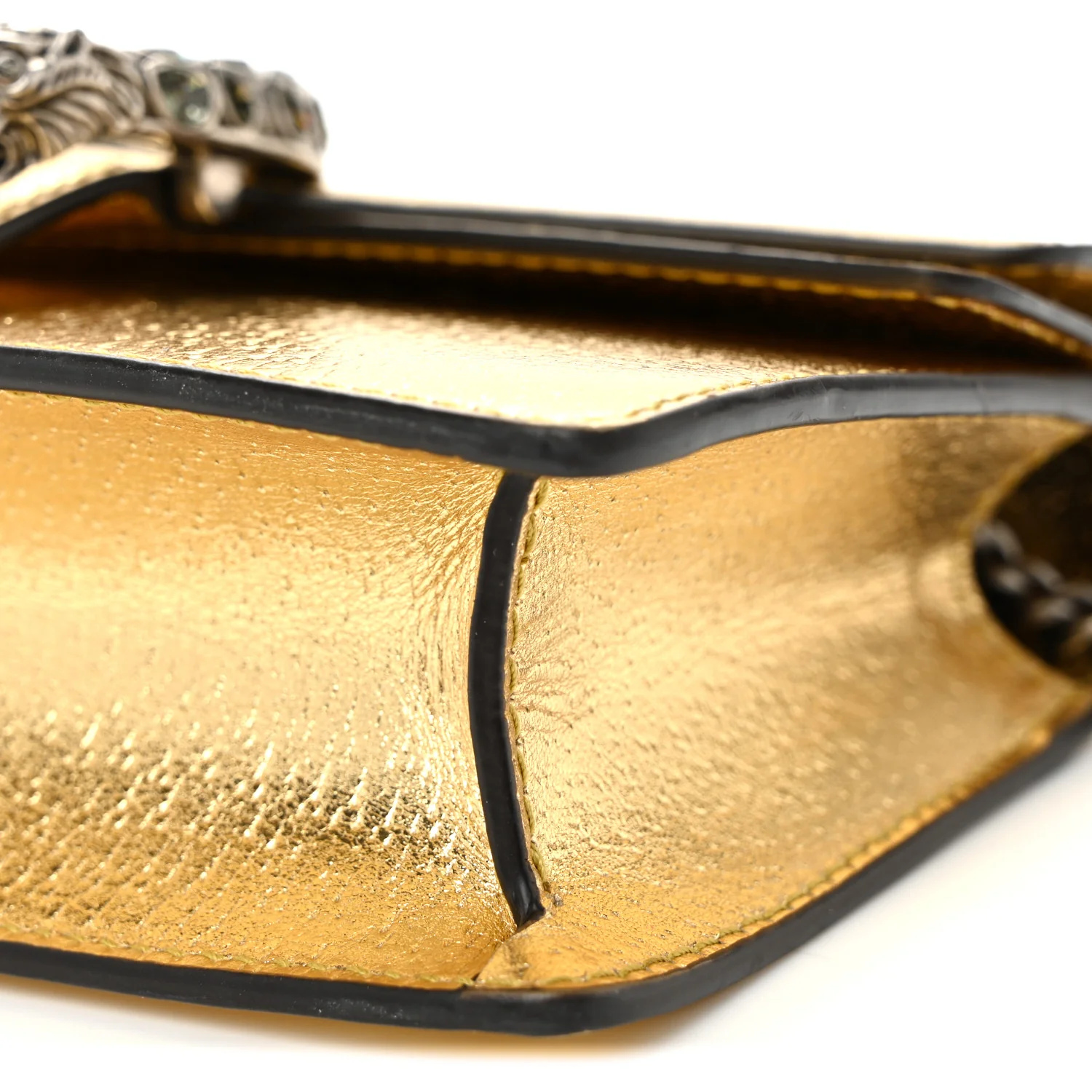 Metallic Calfskin Super Mini Dionysus Shoulder Bag Gold - Image 9