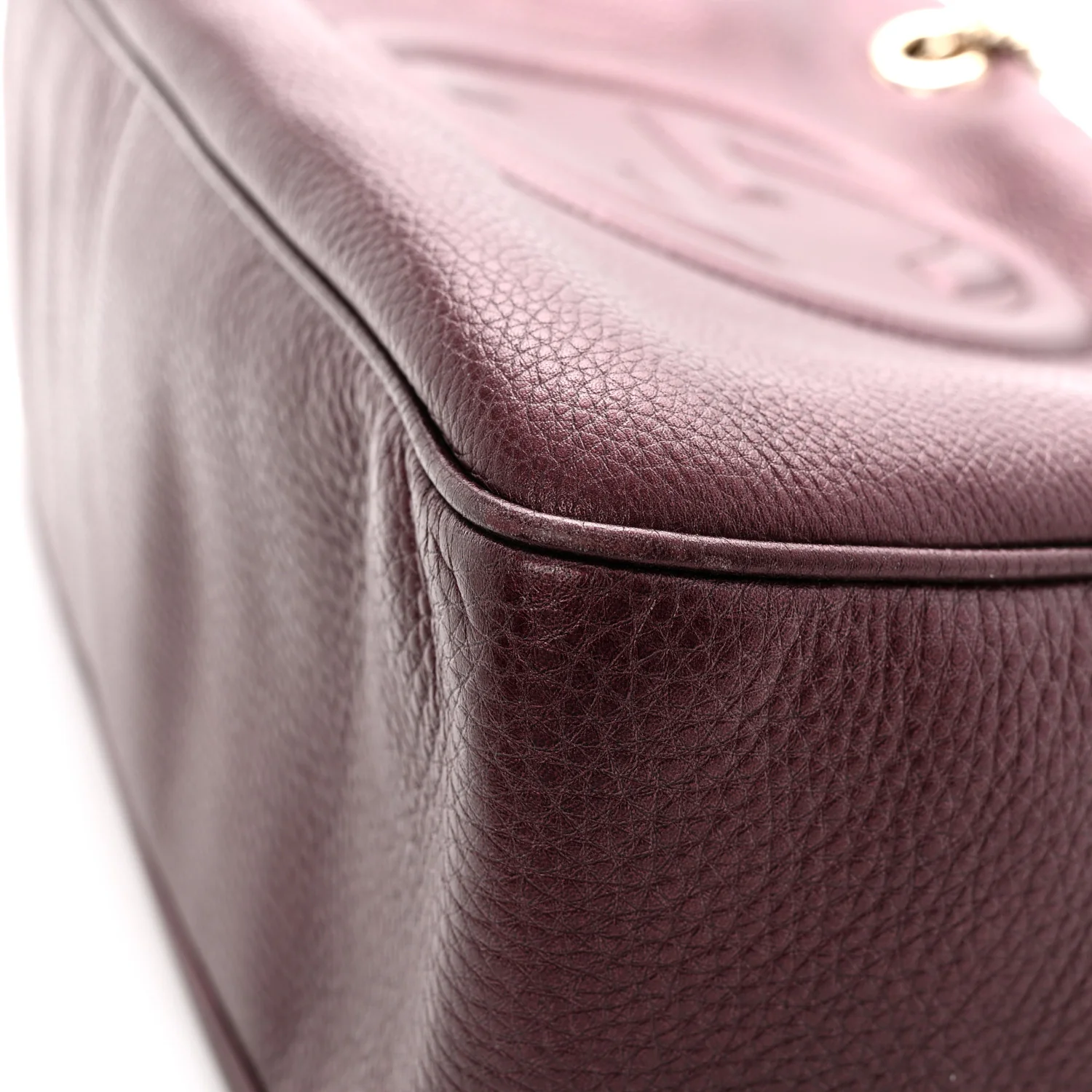 Metallic Cellarius Calfskin Medium Soho Bowler Classic Burgundy - Image 11