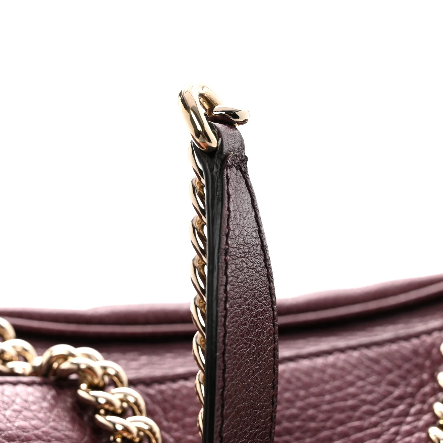 Metallic Cellarius Calfskin Medium Soho Bowler Classic Burgundy - Image 14